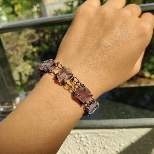 Megh - Brazilian Pink Amethyst Bracelet