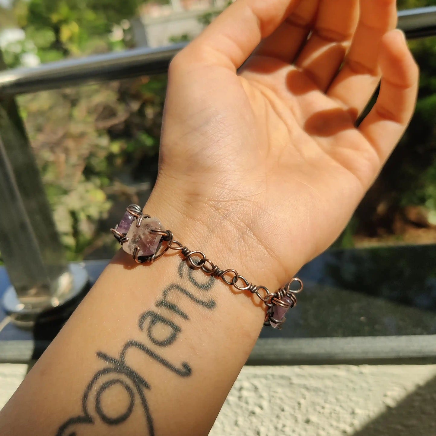 Megh - Brazilian Pink Amethyst Bracelet