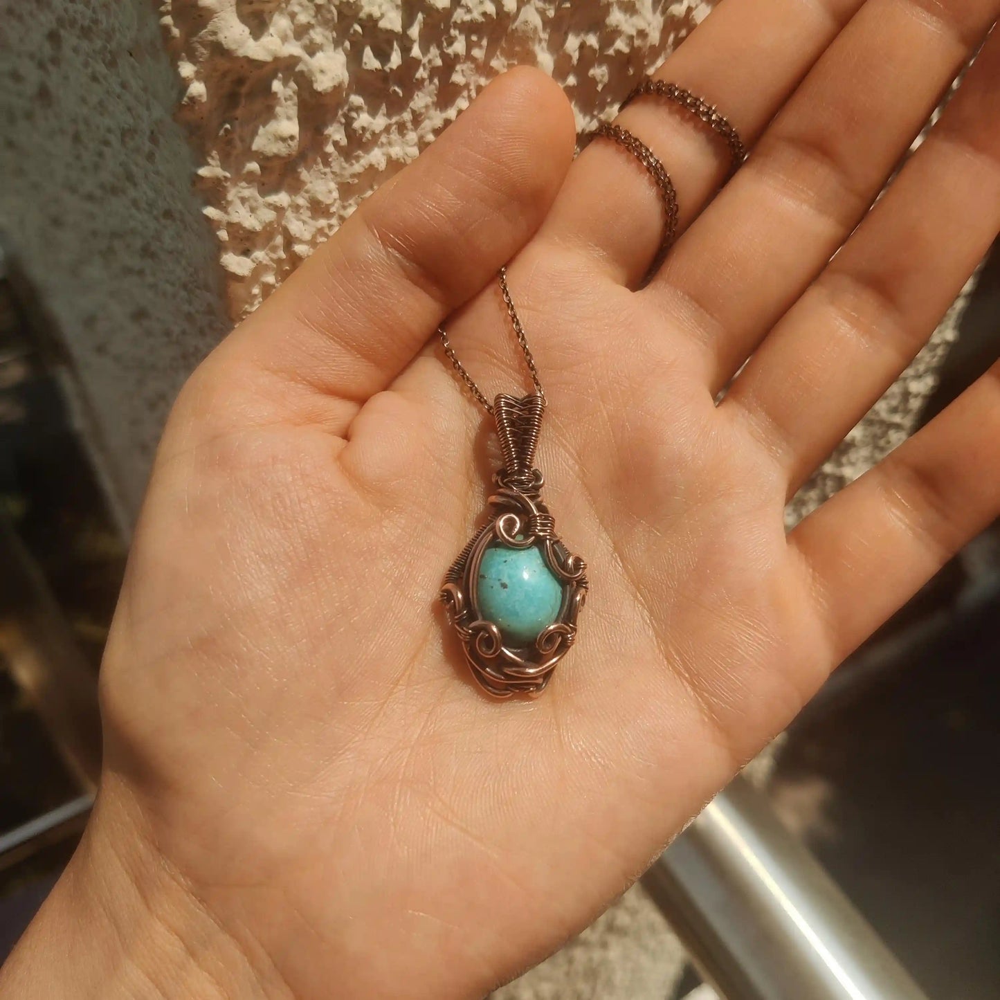 Tara - Irani Firoza (Turquoise) Copper Necklace