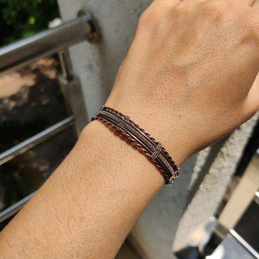 Aaryan - Pure Copper Cuff Bracelet 002