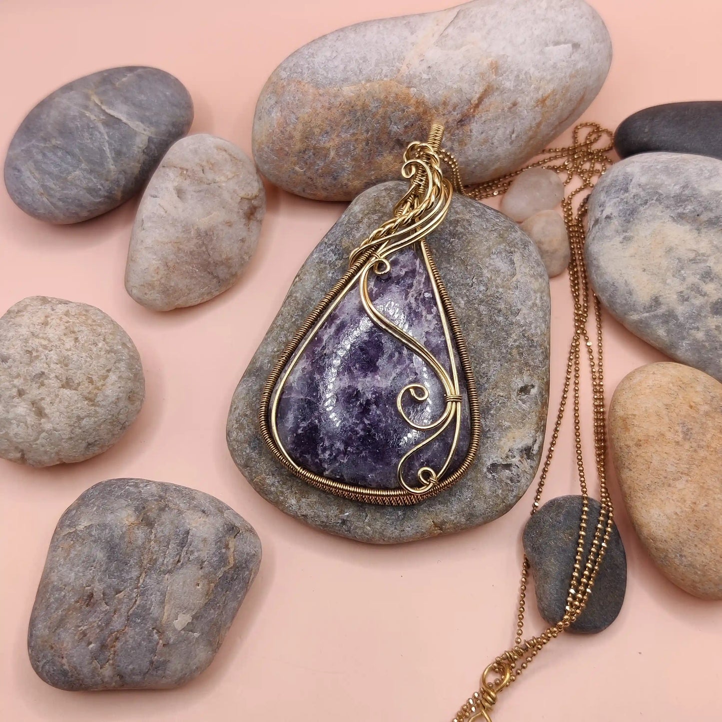 Prisha - Lepidolite Necklace - 001