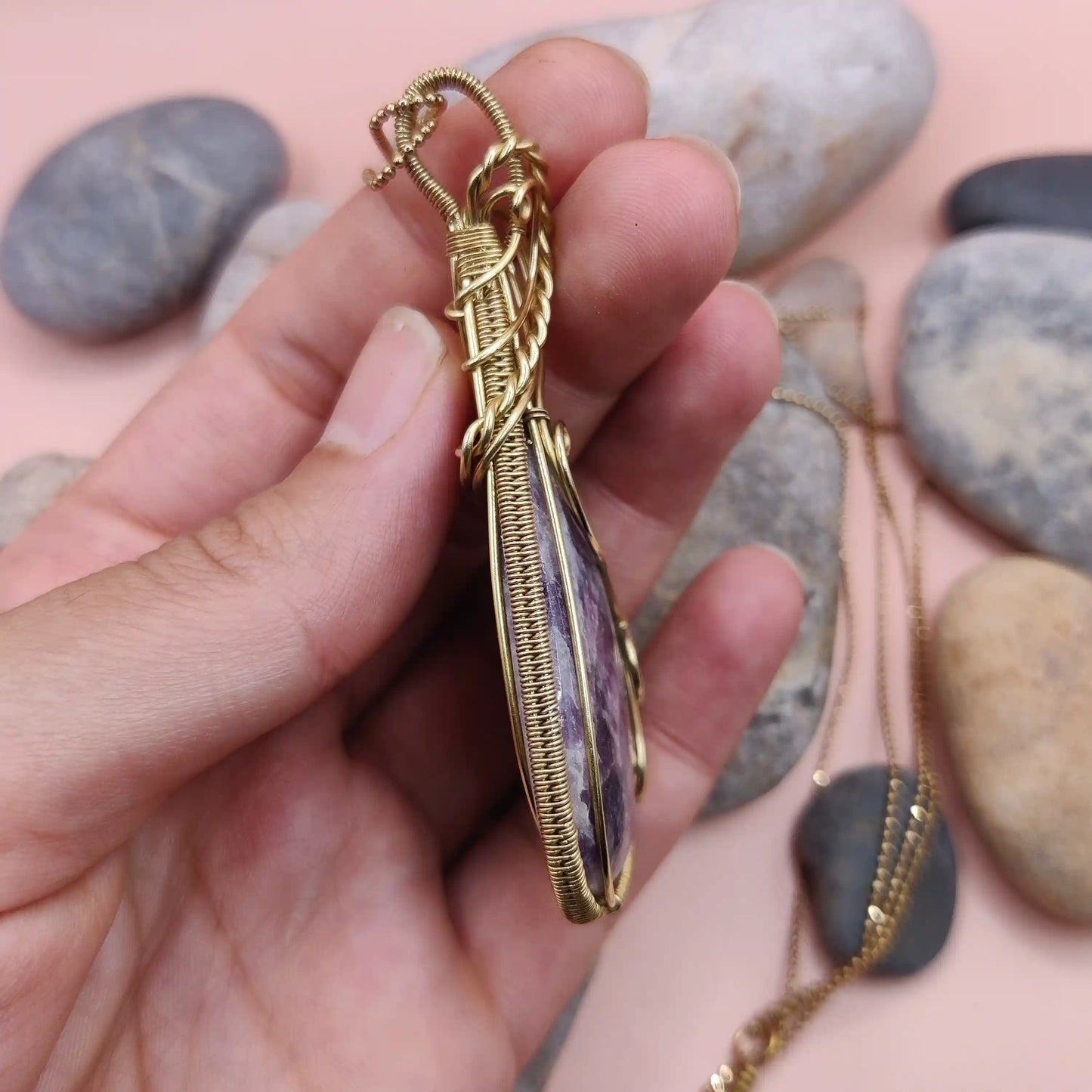 Prisha - Lepidolite Necklace - 001