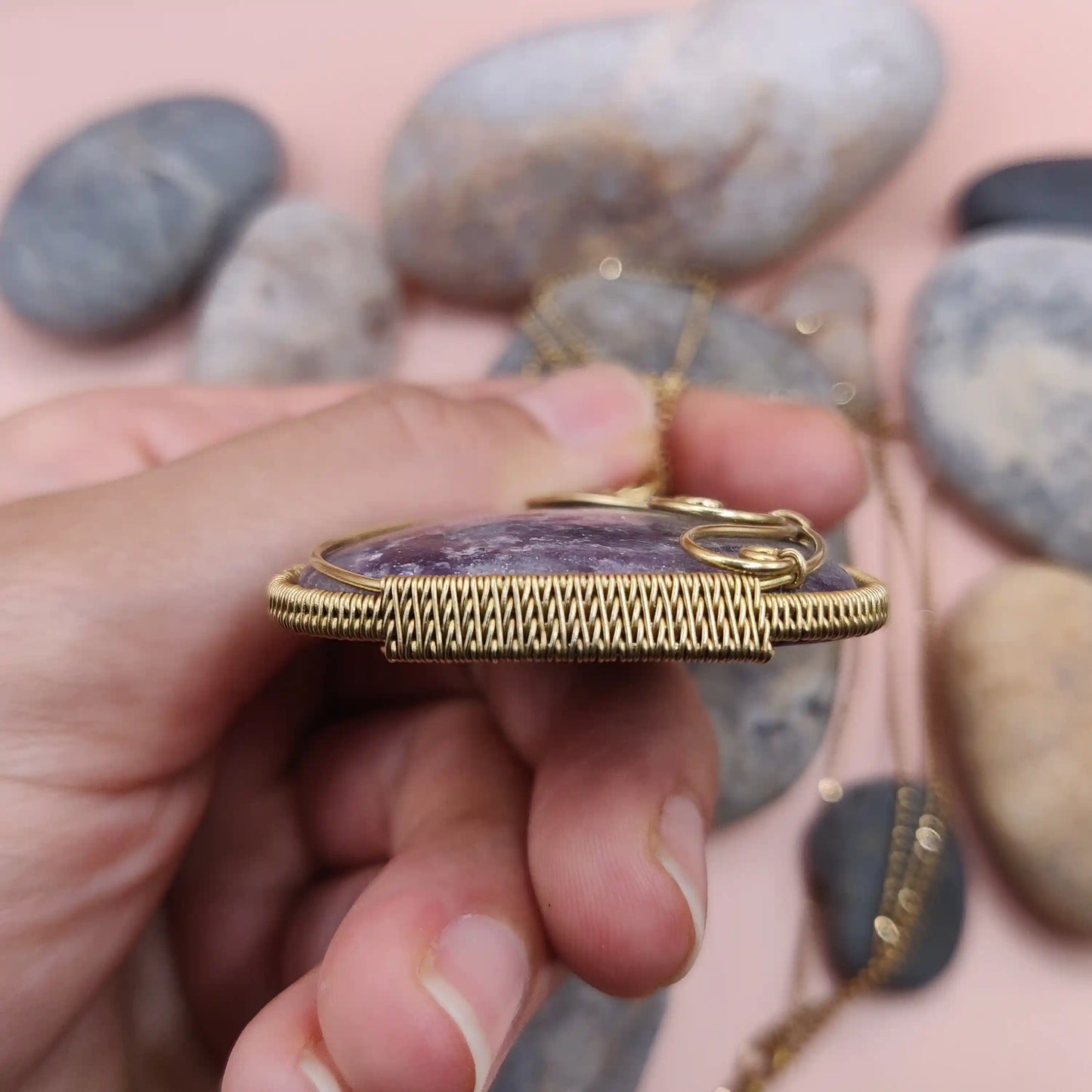 Prisha - Lepidolite Necklace - 001