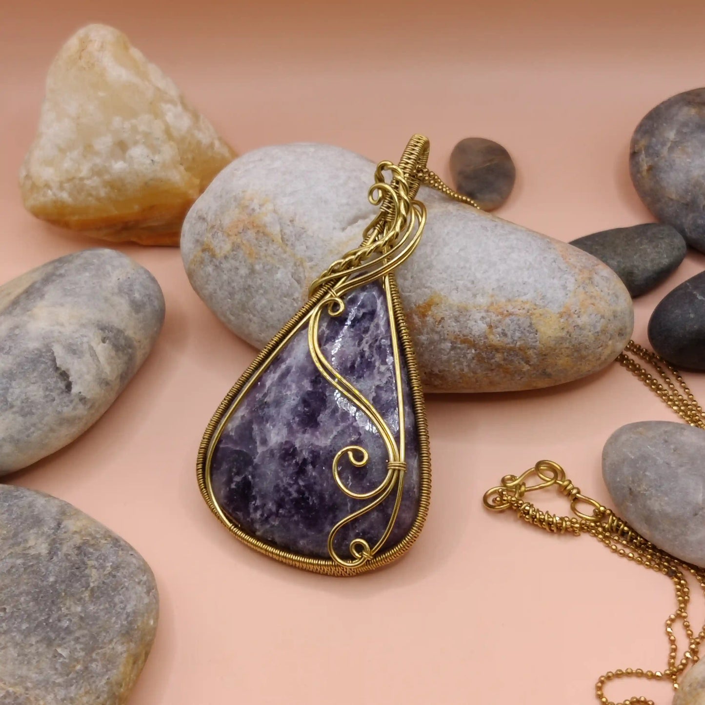 Prisha - Lepidolite Necklace - 001