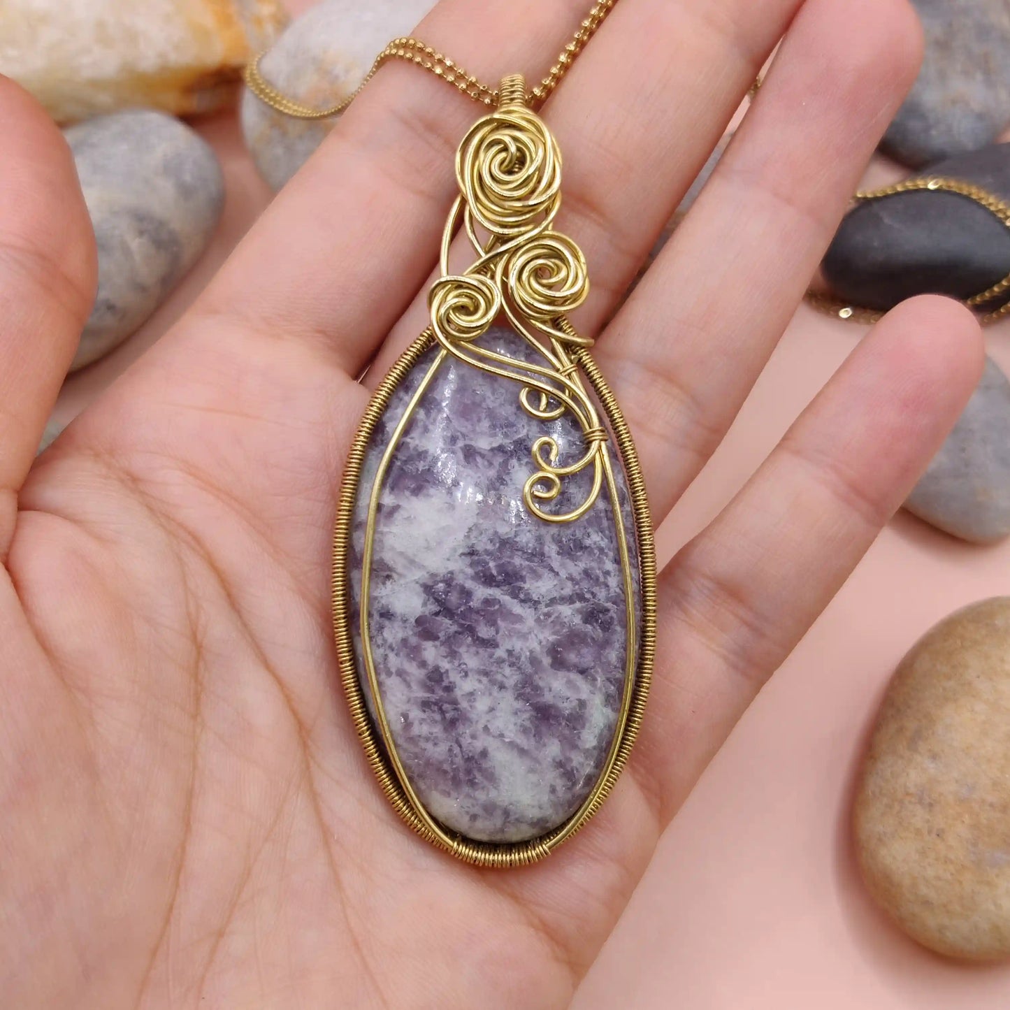 Laksha - Lepidolite Necklace - 001