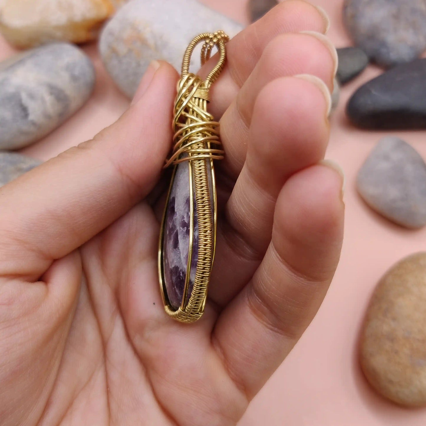 Prisha - Lepidolite Necklace - 002