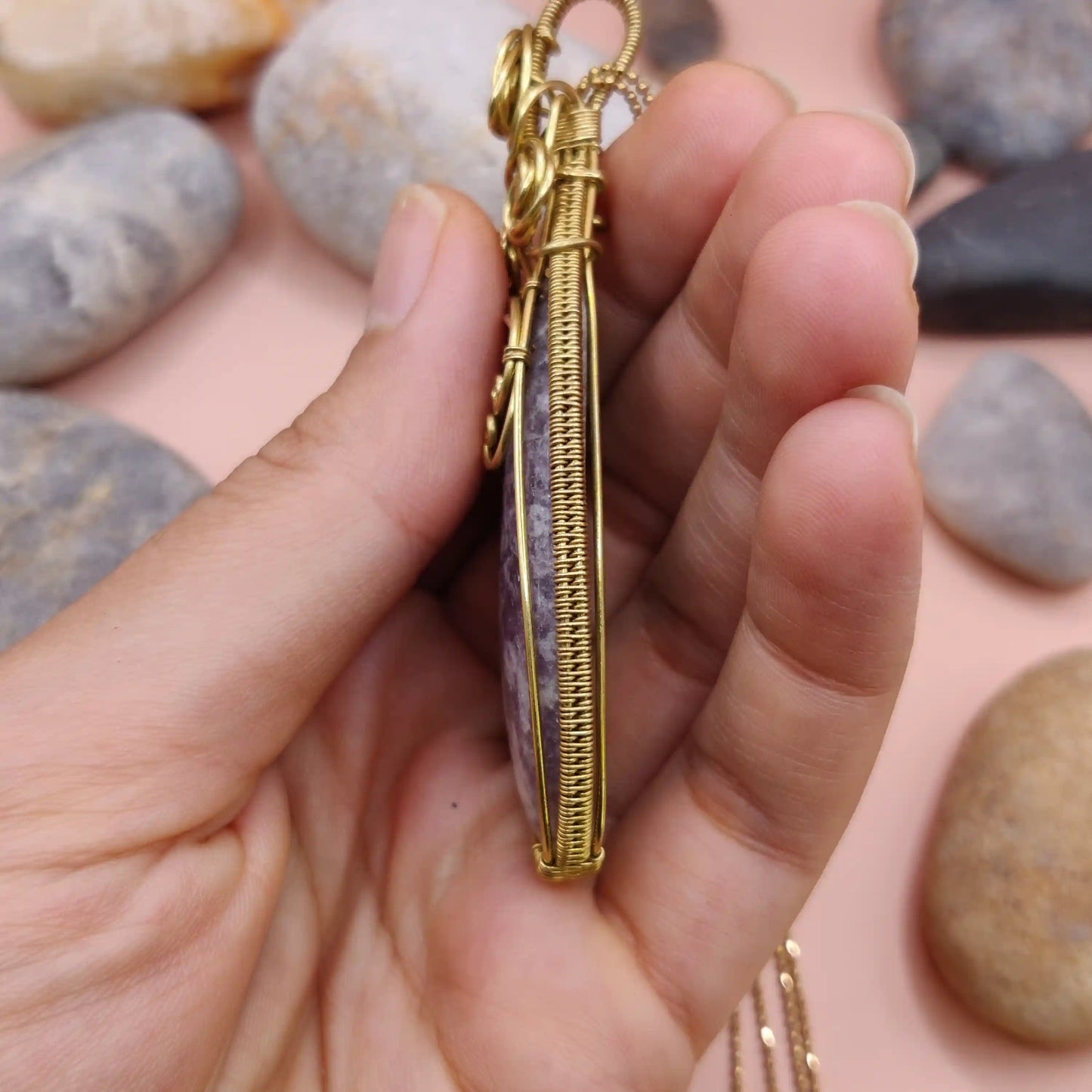 Laksha - Lepidolite Necklace - 001