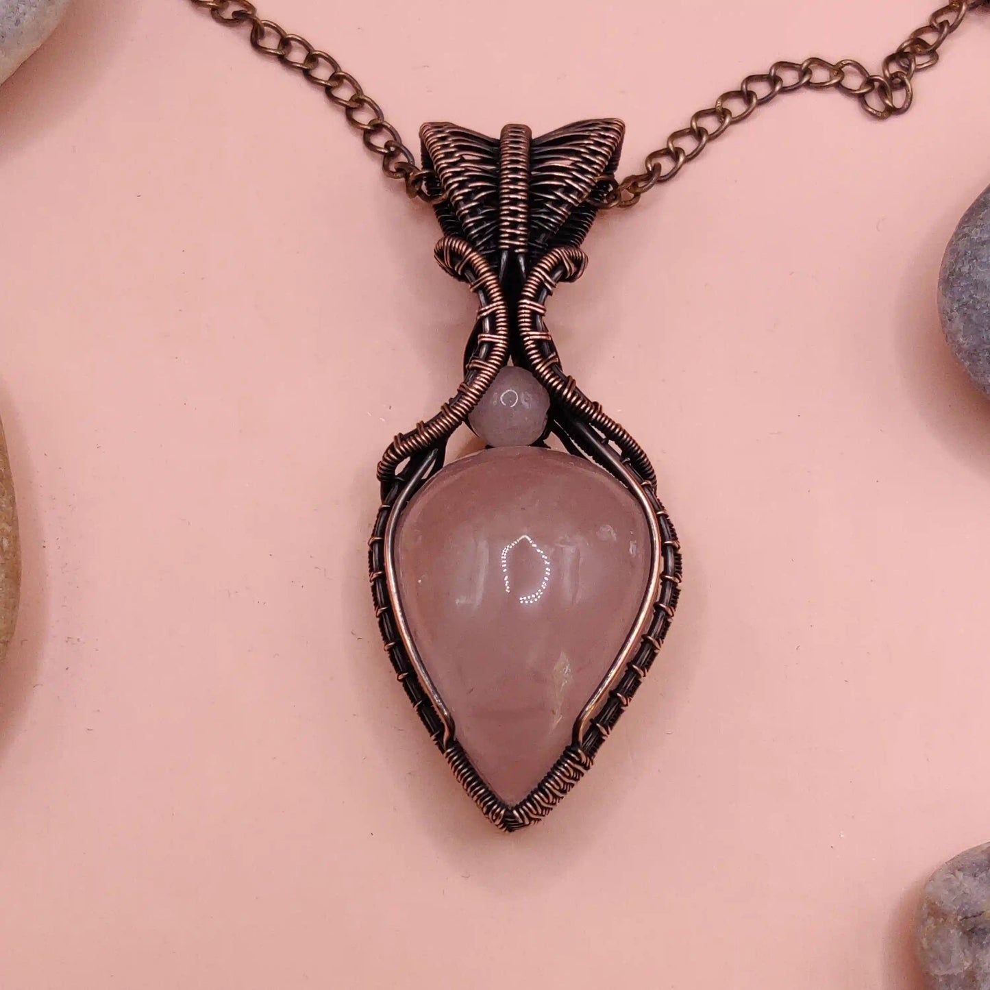 Aadhya - Rose Quartz Necklace 004