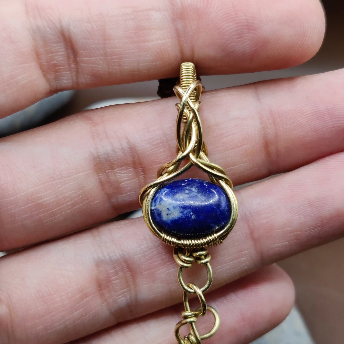 Kamal -Lapis Lazuli and Rudraksha Bracelet 008