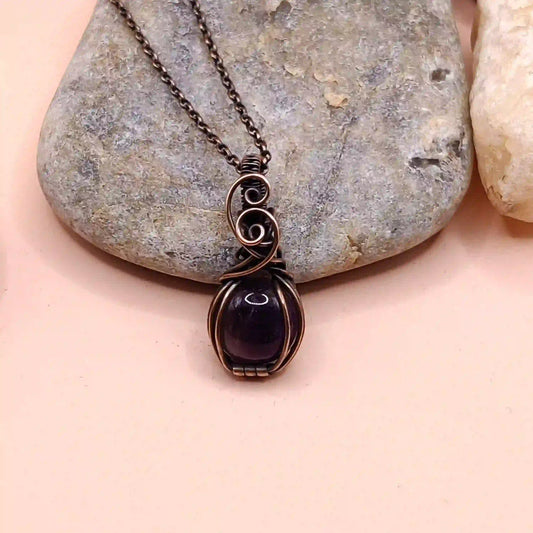 Inaya Amethyst Necklace SA2 By Sanguine Aura Handcrafted Jewellery