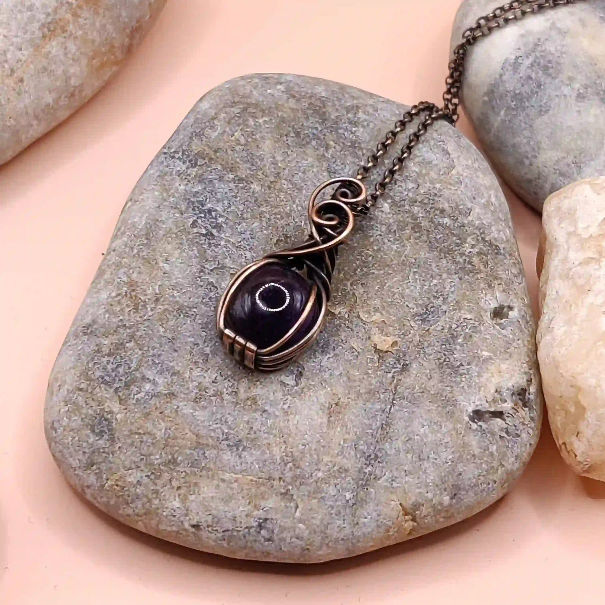 Inaya Amethyst Necklace SA5 By Sanguine Aura Handcrafted Jewellery