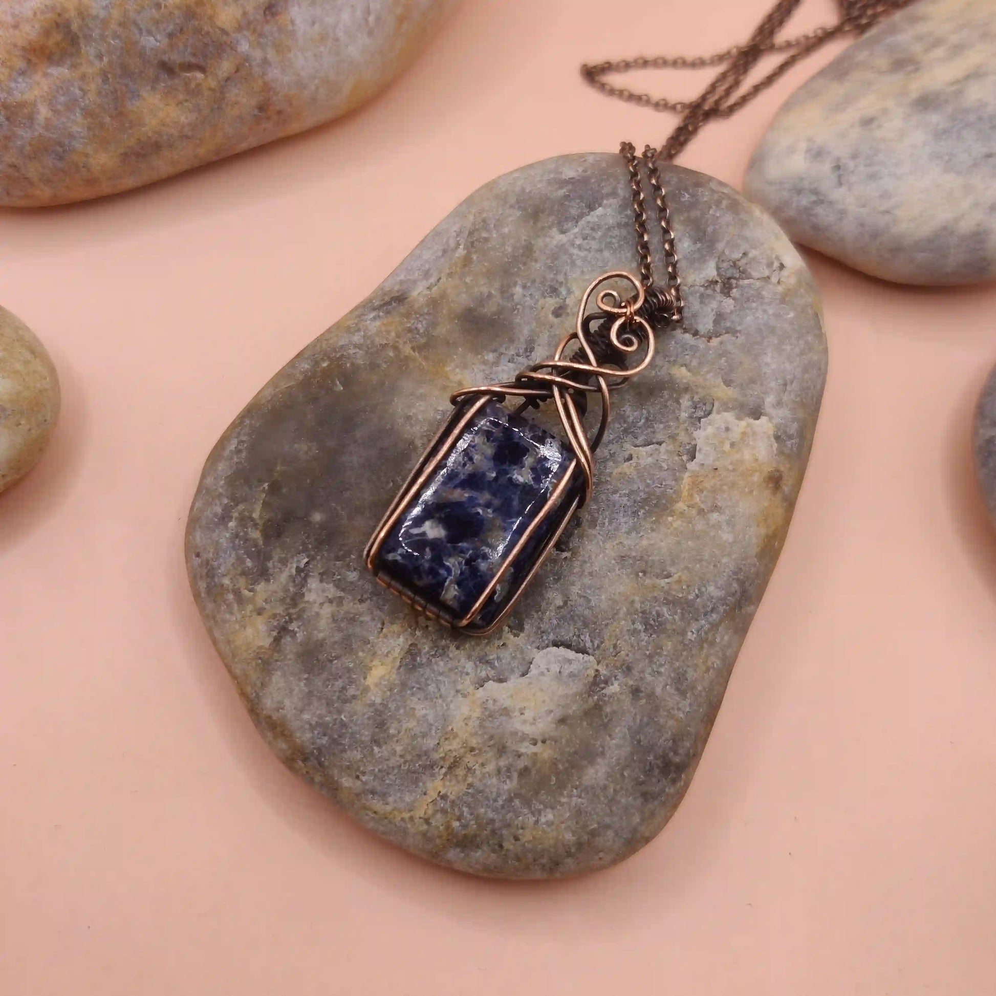 Ishana - Sodalite Necklace 002 By Sanguine Aura Handcrafted Jewellery