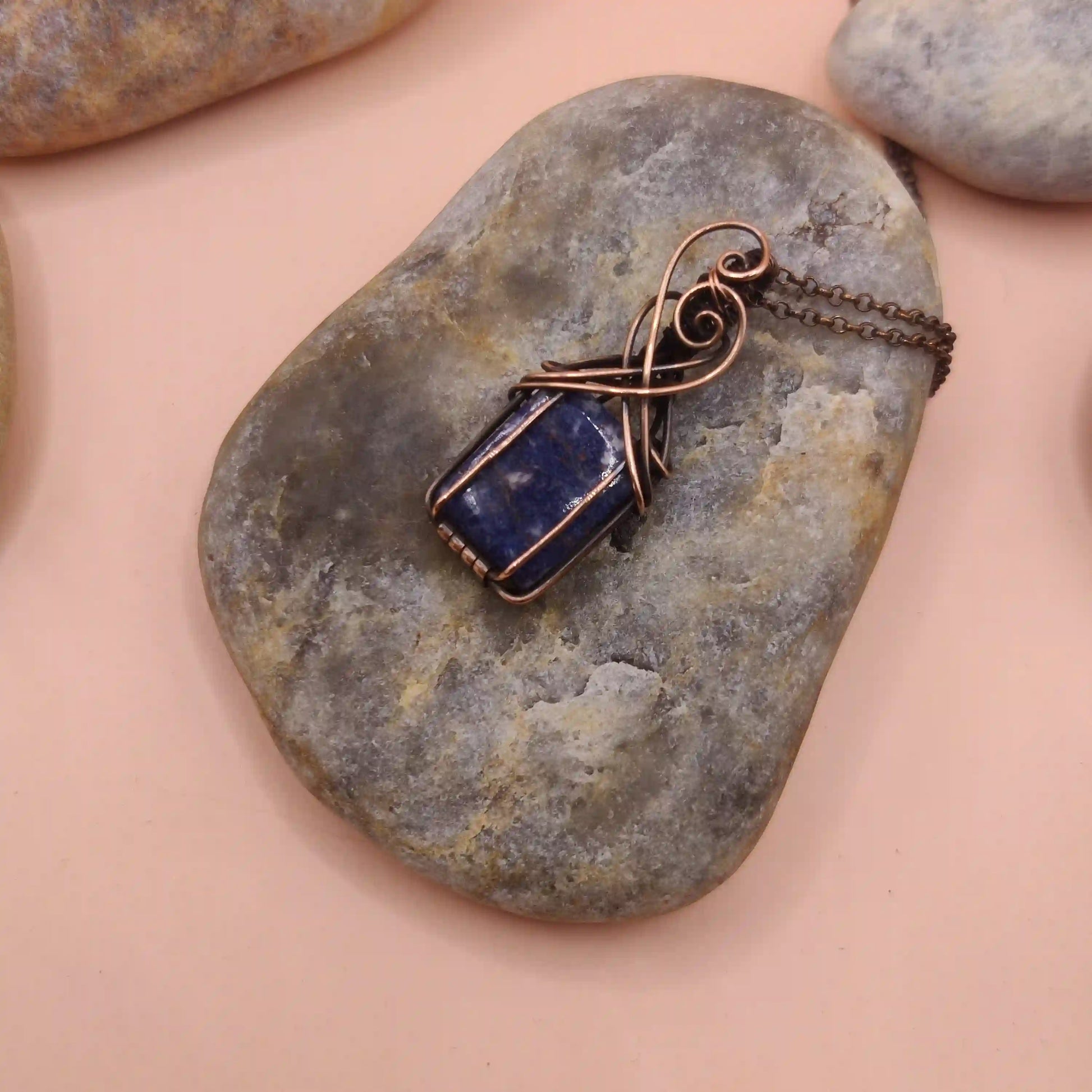 Ishana - Sodalite Necklace 002 SA1 By Sanguine Aura Handcrafted Jewellery