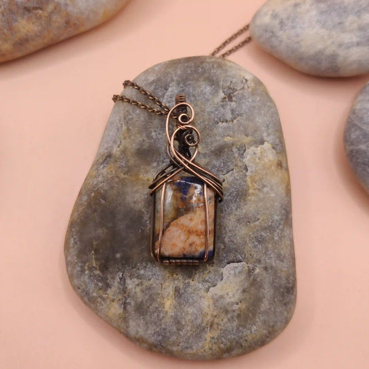 Ishana - Sodalite Necklace 002 SA10 By Sanguine Aura Handcrafted Jewellery