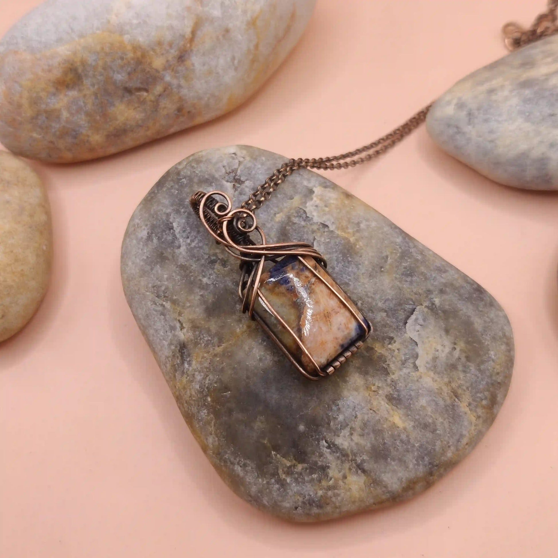 Ishana - Sodalite Necklace 002 SA12 By Sanguine Aura Handcrafted Jewellery
