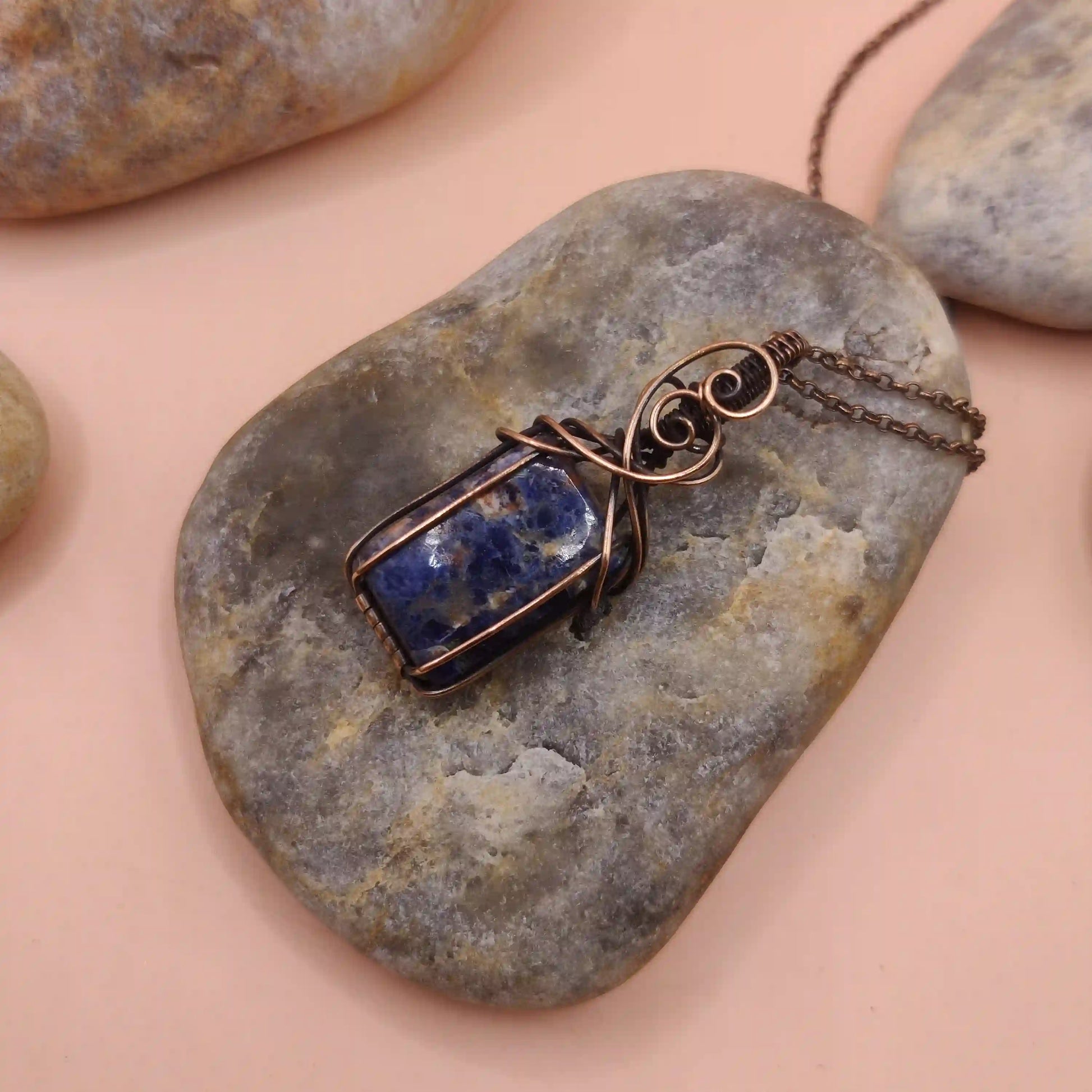 Ishana - Sodalite Necklace 002 SA13 By Sanguine Aura Handcrafted Jewellery