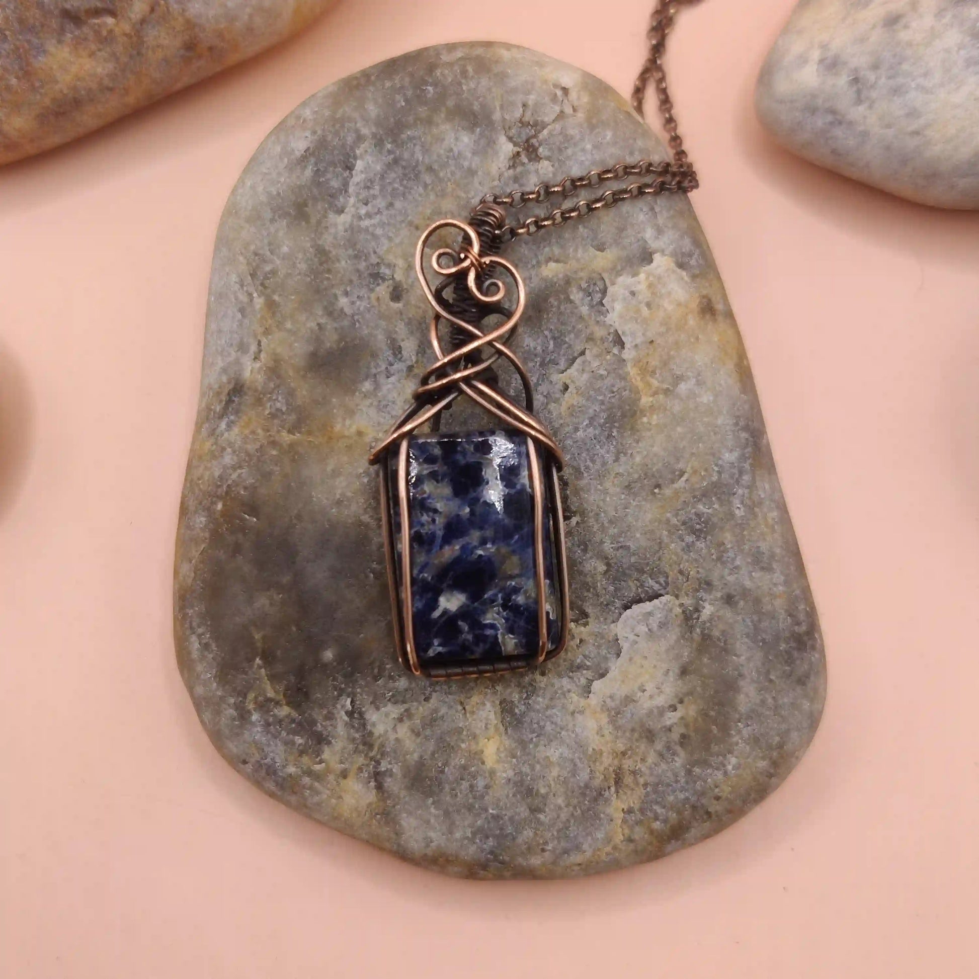 Ishana - Sodalite Necklace 002 SA15 By Sanguine Aura Handcrafted Jewellery