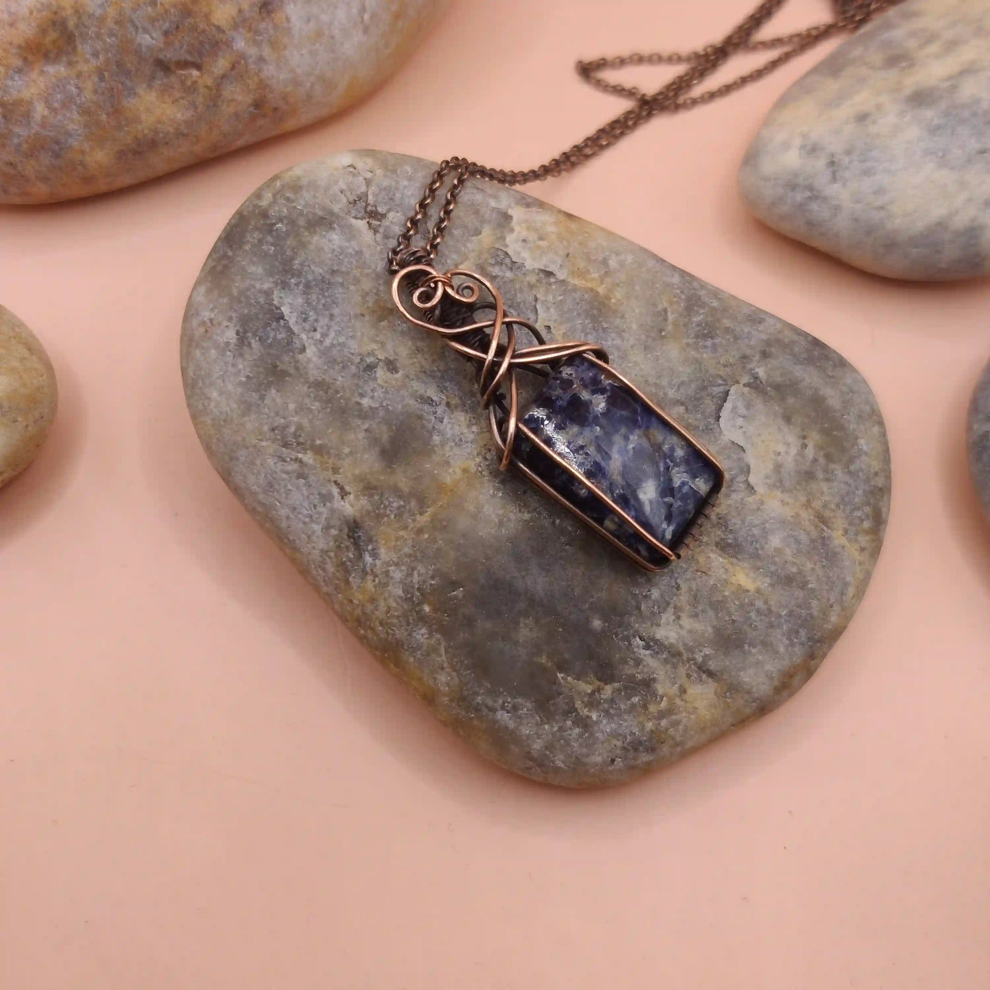 Ishana - Sodalite Necklace 002 SA16 By Sanguine Aura Handcrafted Jewellery