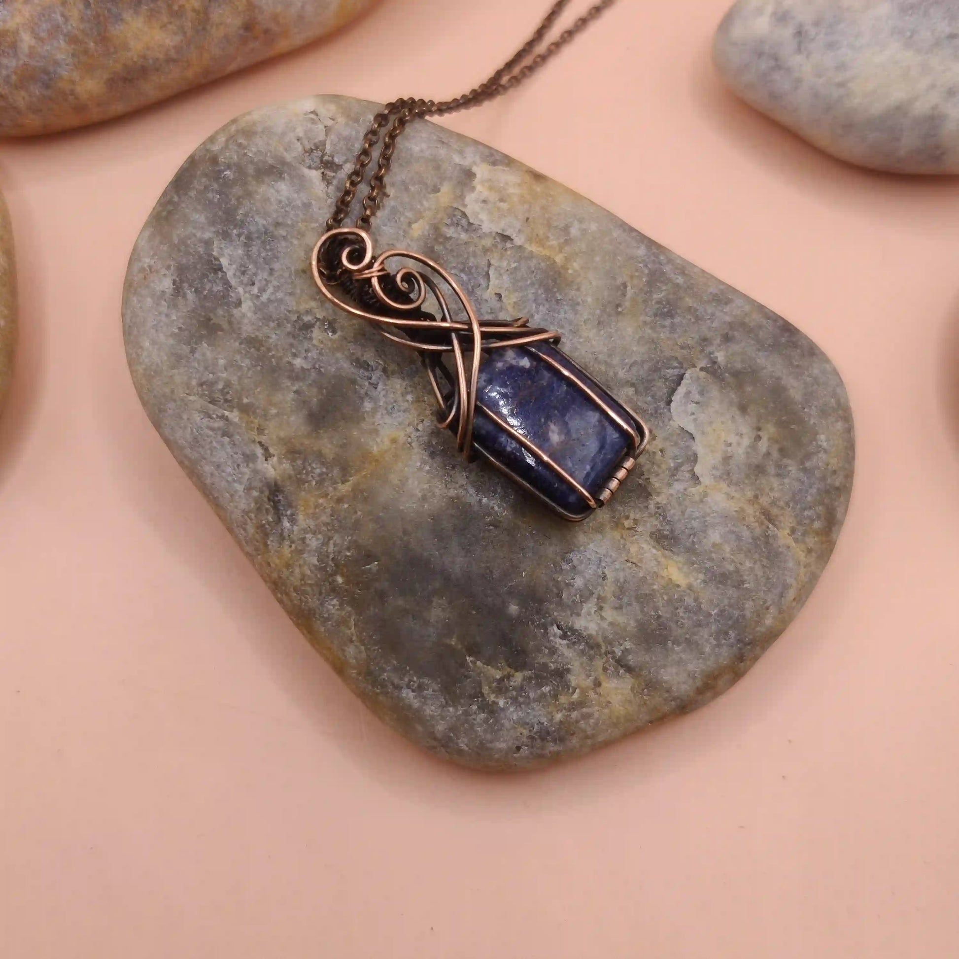 Ishana - Sodalite Necklace 002 SA2 By Sanguine Aura Handcrafted Jewellery