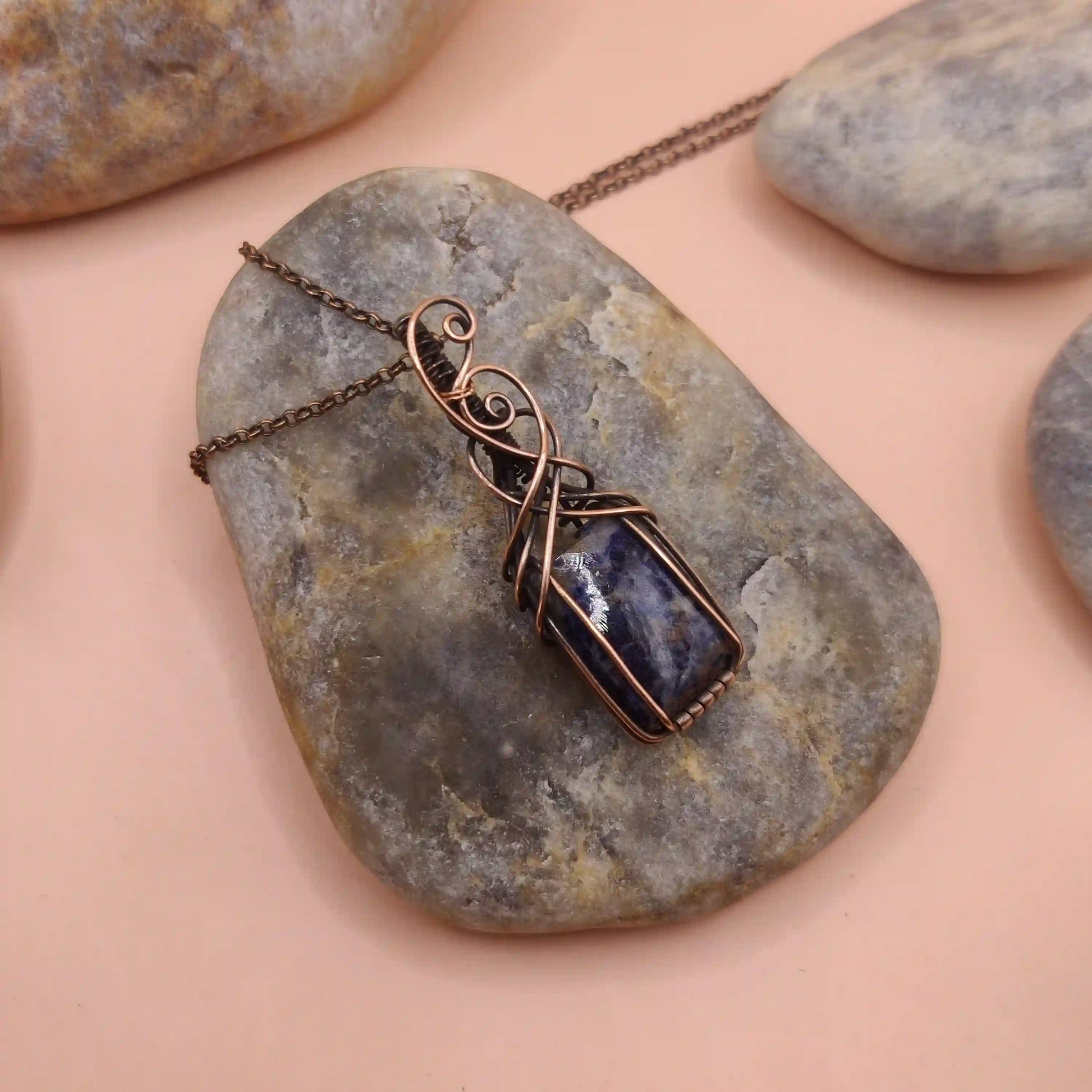 Ishana - Sodalite Necklace 002 By Sanguine Aura Handcrafted Jewellery