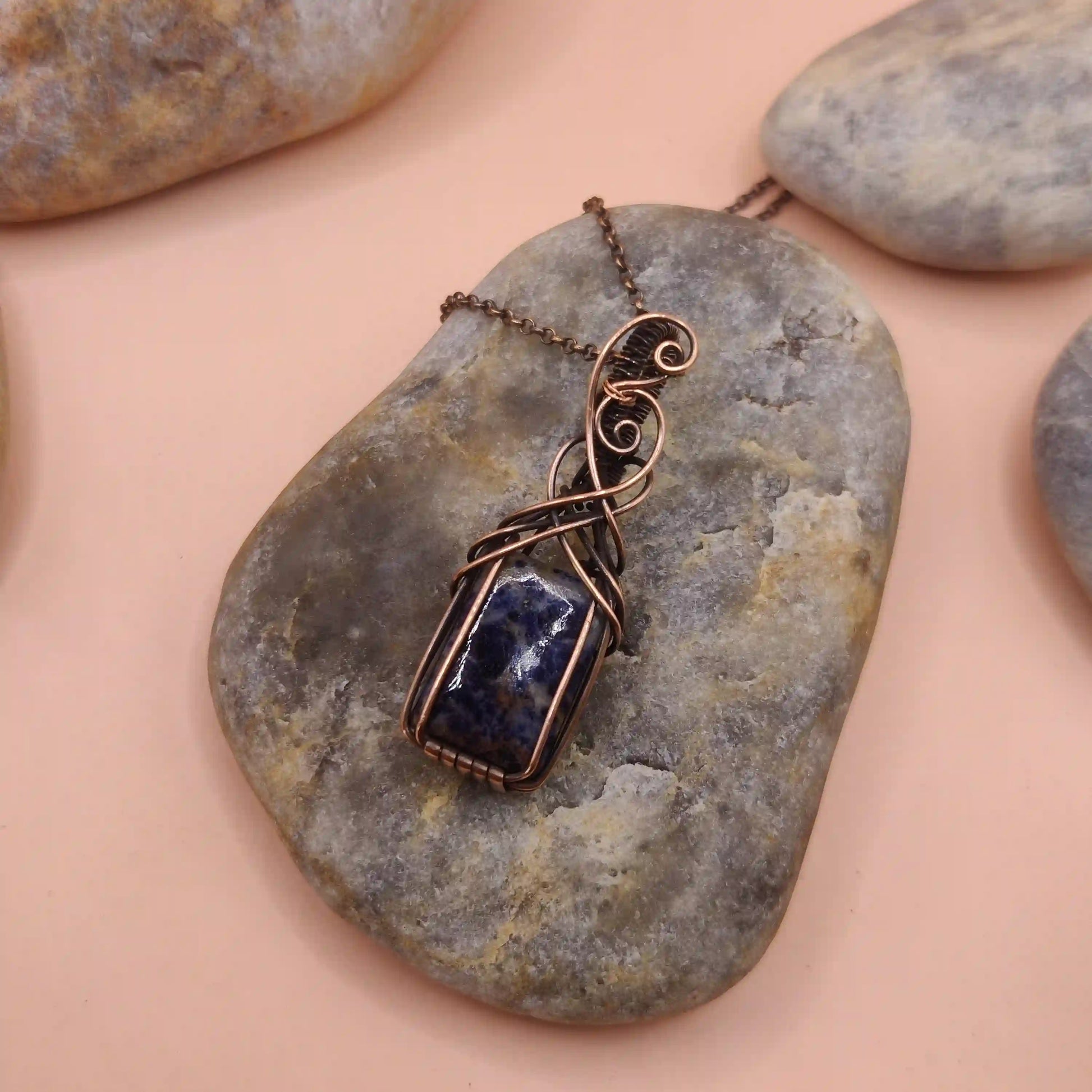 Ishana - Sodalite Necklace 002 SA6 By Sanguine Aura Handcrafted Jewellery