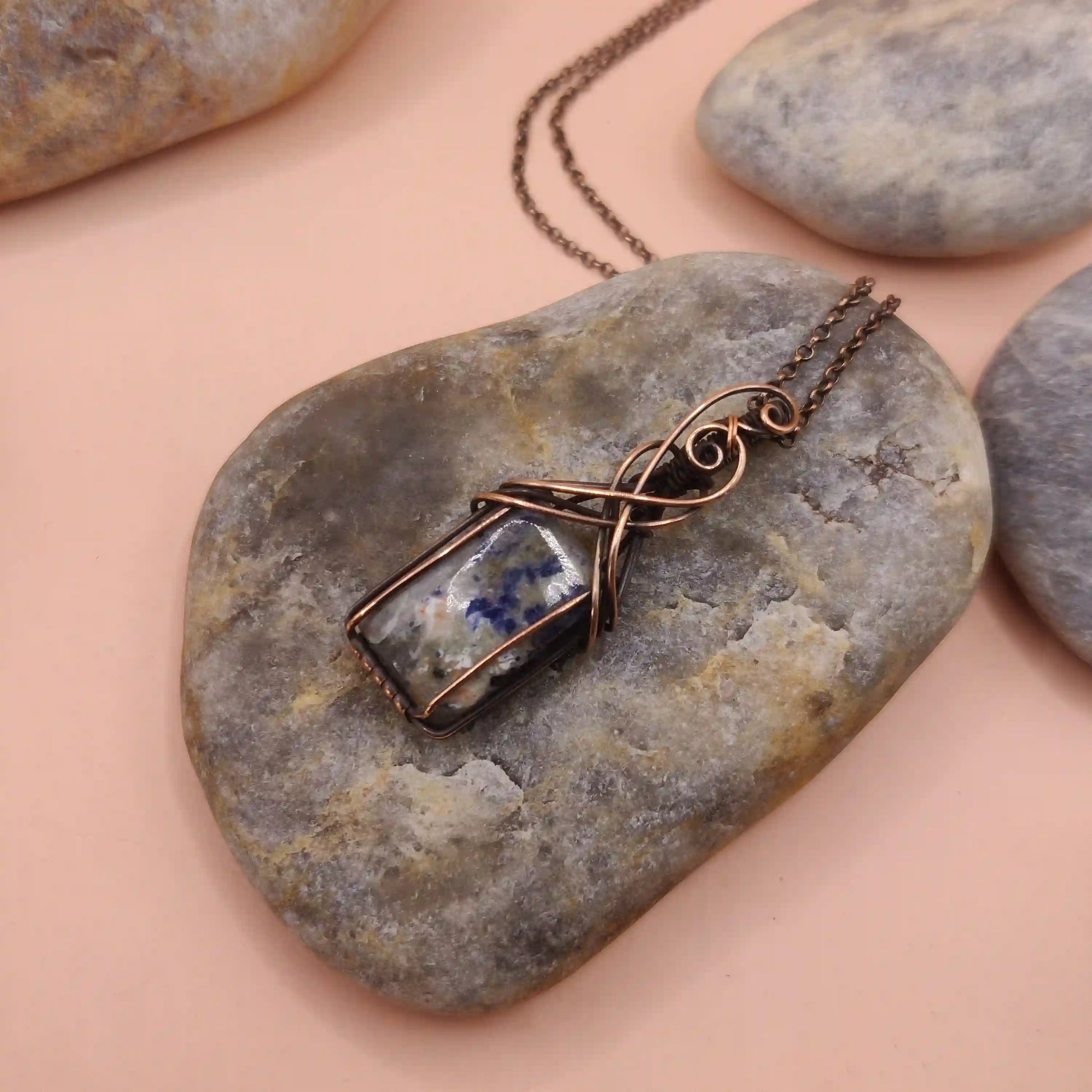 Ishana - Sodalite Necklace 002 SA7 By Sanguine Aura Handcrafted Jewellery