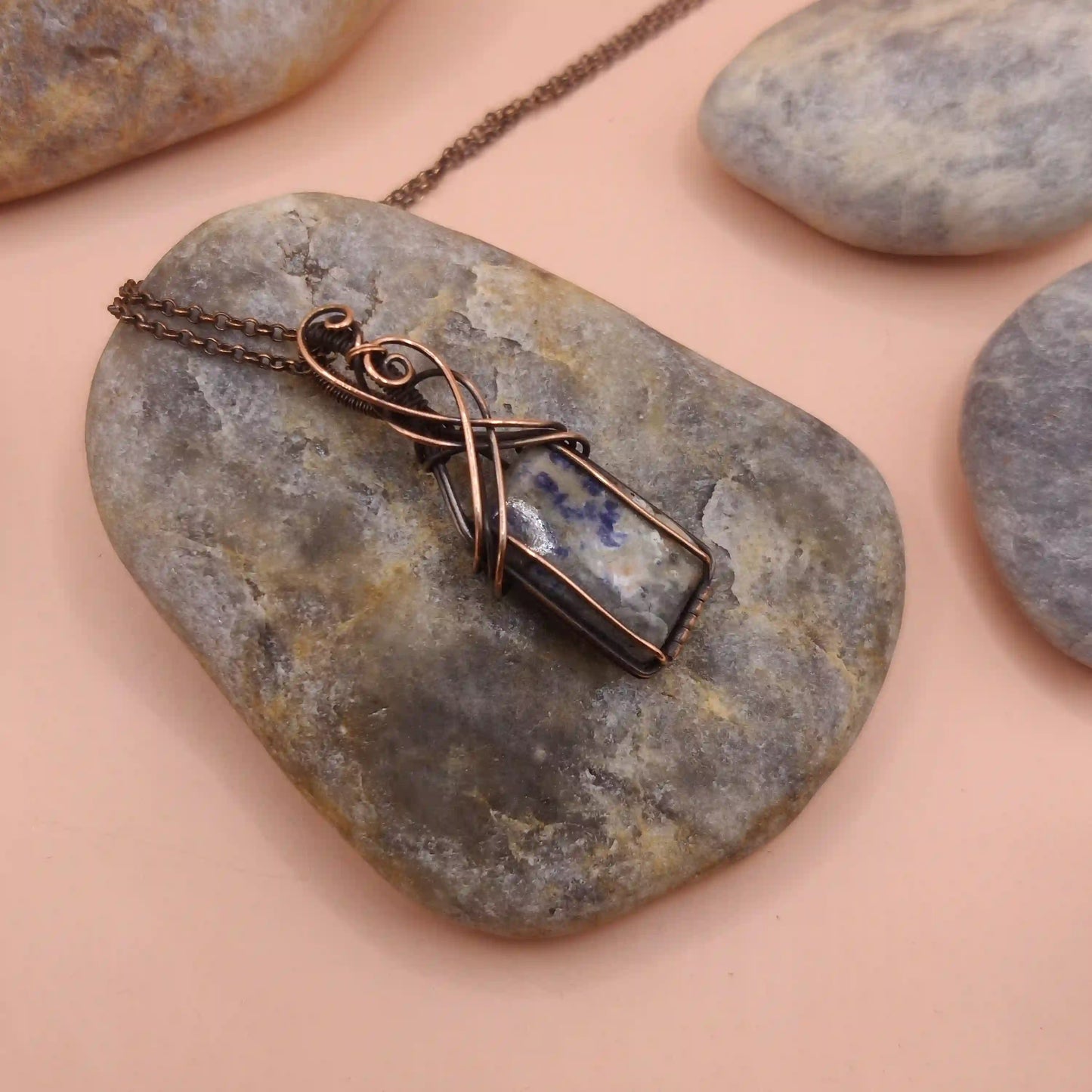 Ishana - Sodalite Necklace 002 SA8 By Sanguine Aura Handcrafted Jewellery