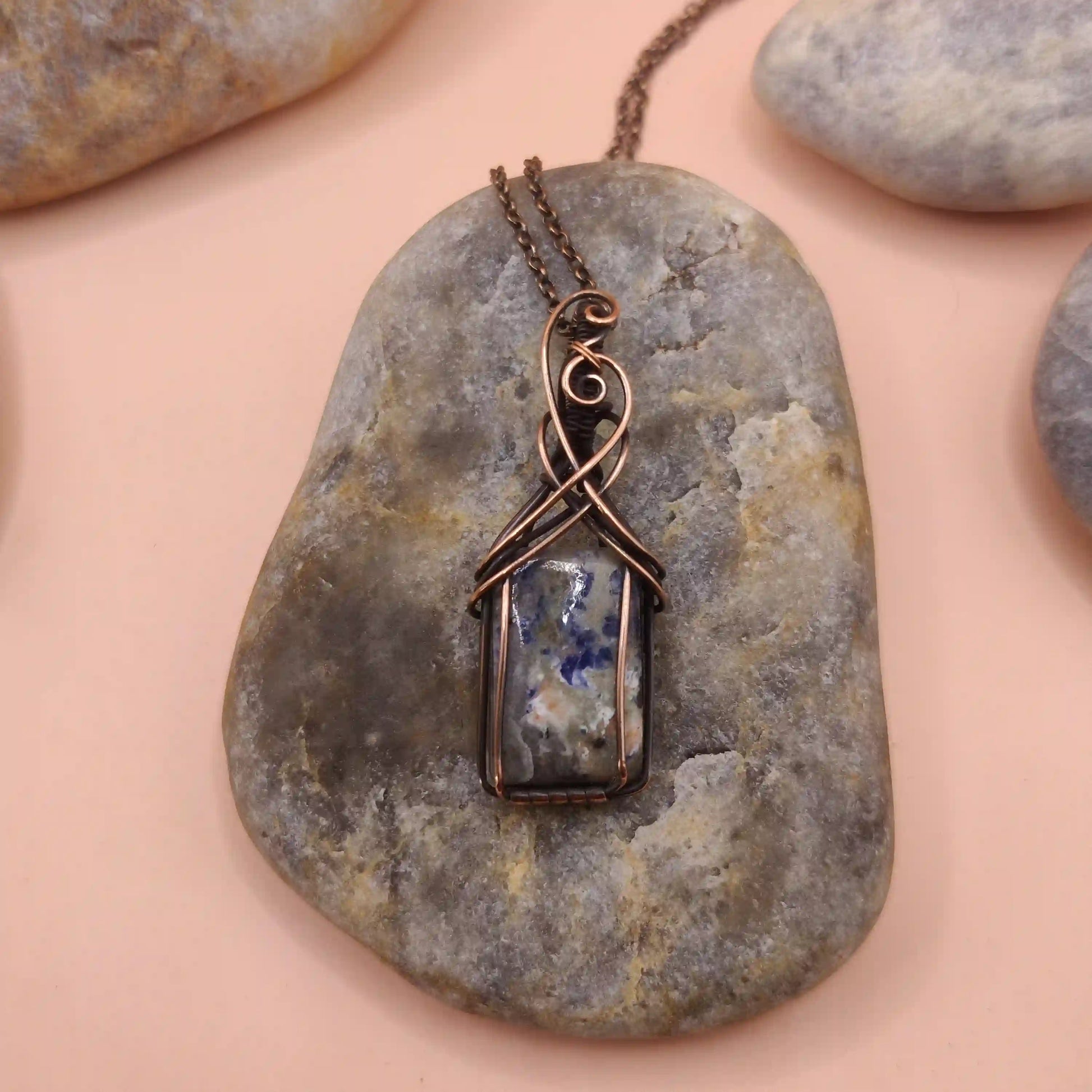 Ishana - Sodalite Necklace 002 SA9 By Sanguine Aura Handcrafted Jewellery