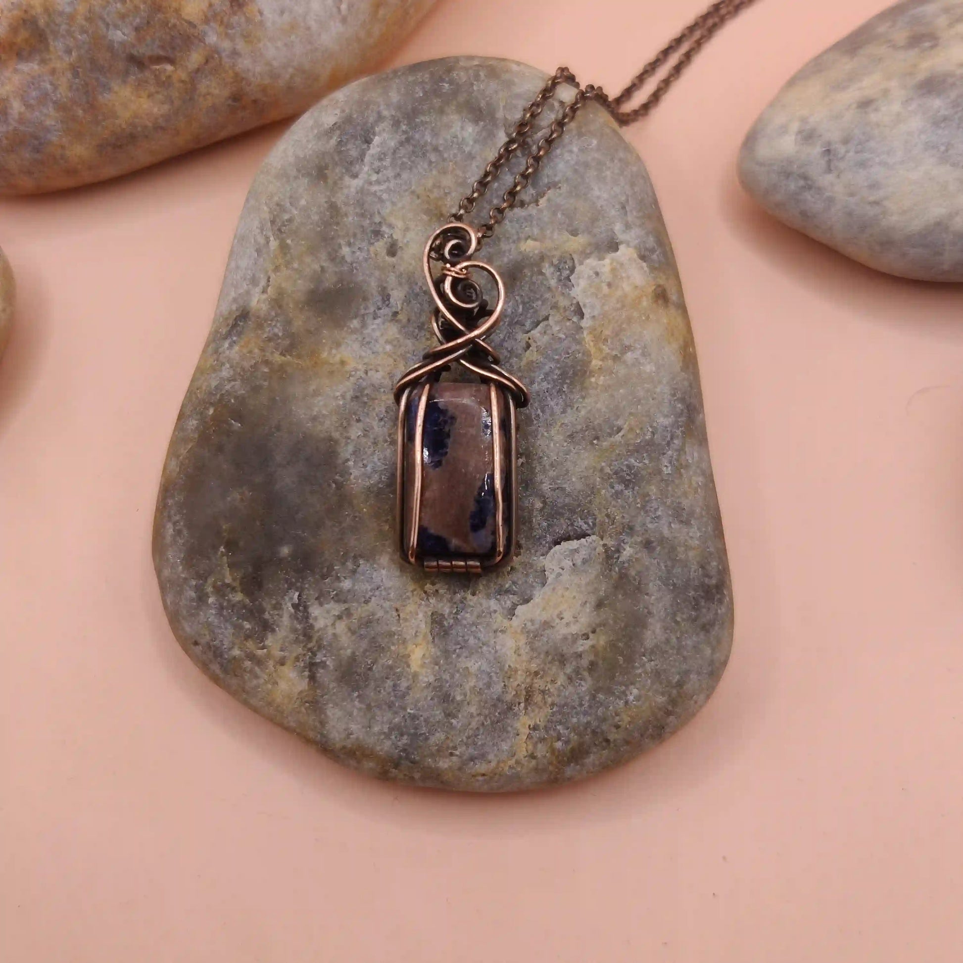 Ishana - Sodalite Necklace 003 SA2 By Sanguine Aura Handcrafted Jewellery
