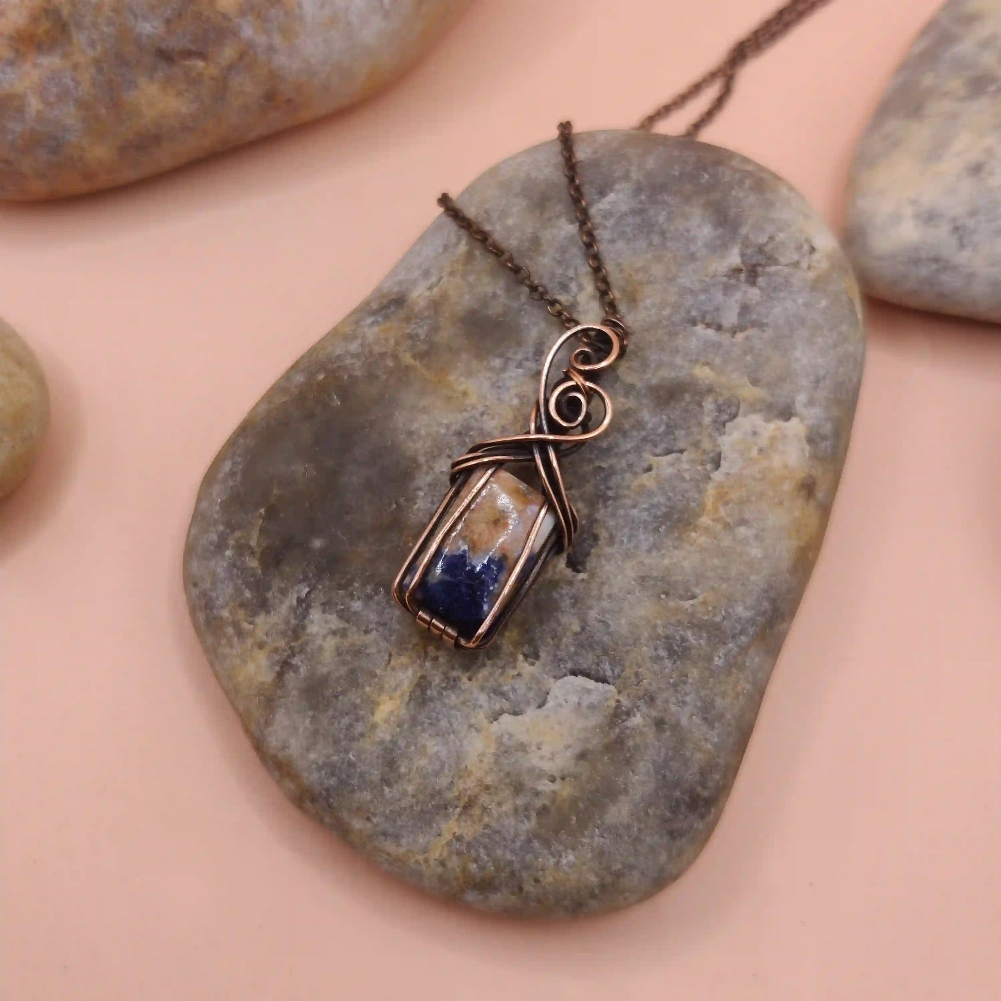 Ishana - Sodalite Necklace 003 SA5 By Sanguine Aura Handcrafted Jewellery