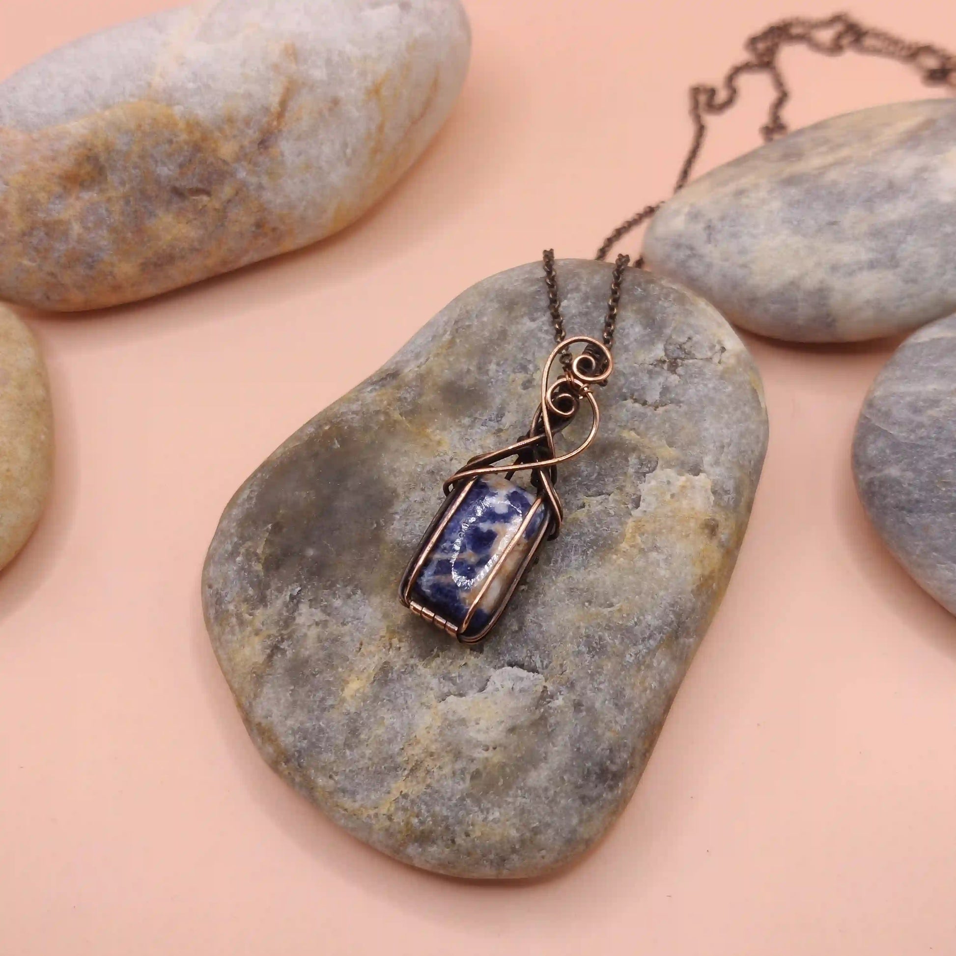 Ishana - Sodalite Necklace 004 SA1 By Sanguine Aura Handcrafted Jewellery