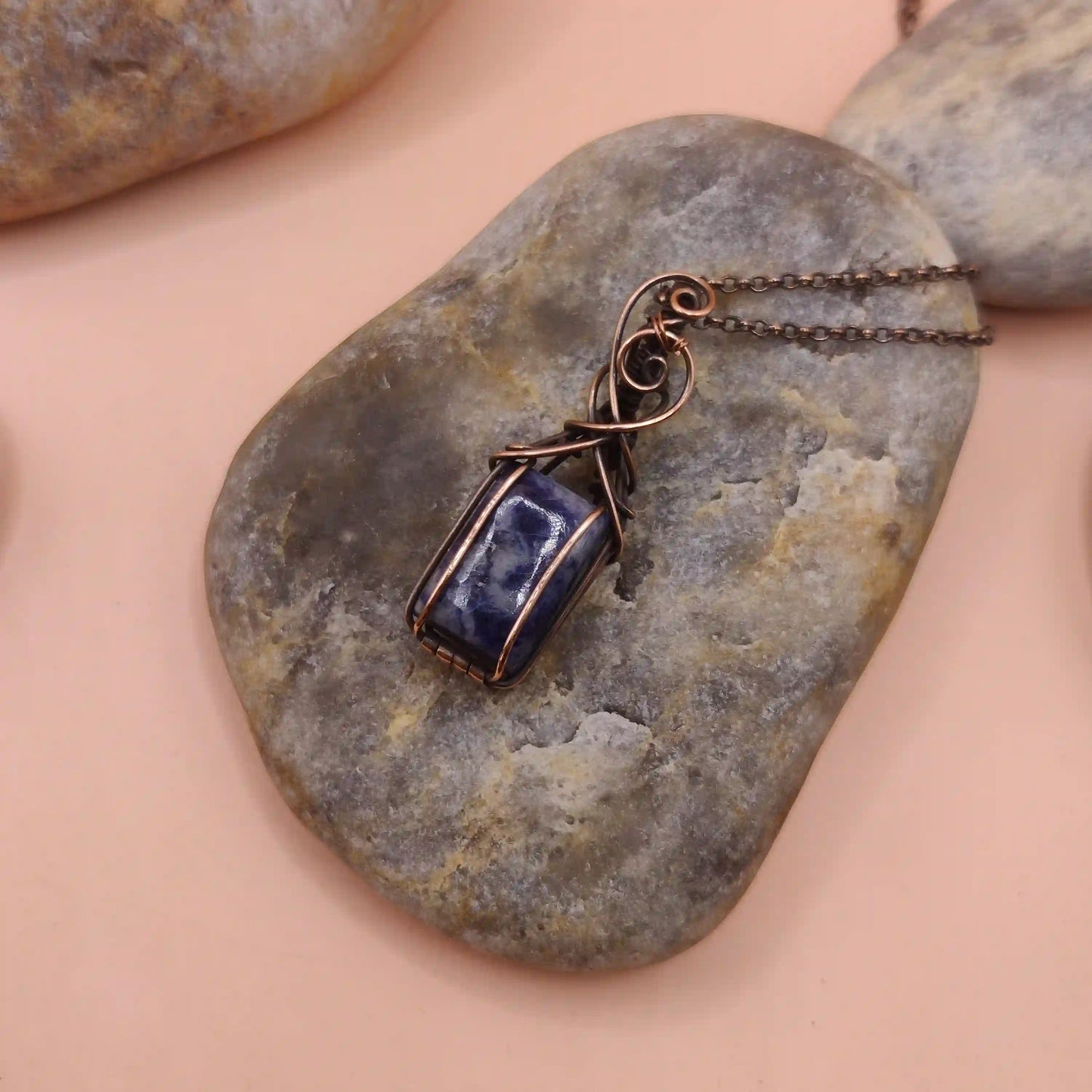 Ishana - Sodalite Necklace 004 By Sanguine Aura Handcrafted Jewellery