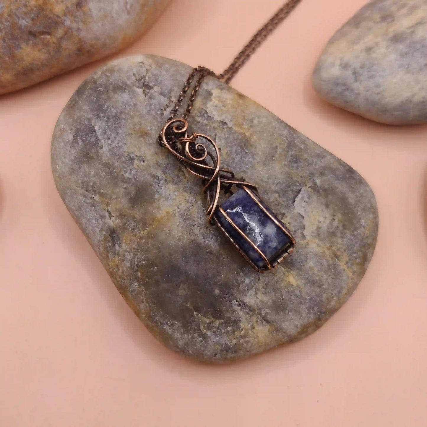 Ishana - Sodalite Necklace 004 SA3 By Sanguine Aura Handcrafted Jewellery
