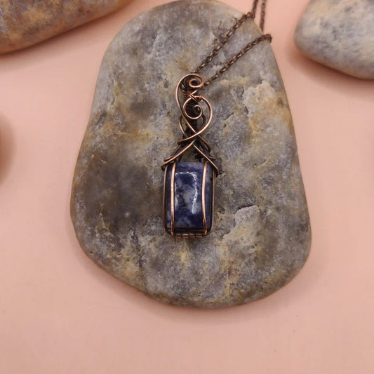 Ishana - Sodalite Necklace 004 SA4 By Sanguine Aura Handcrafted Jewellery