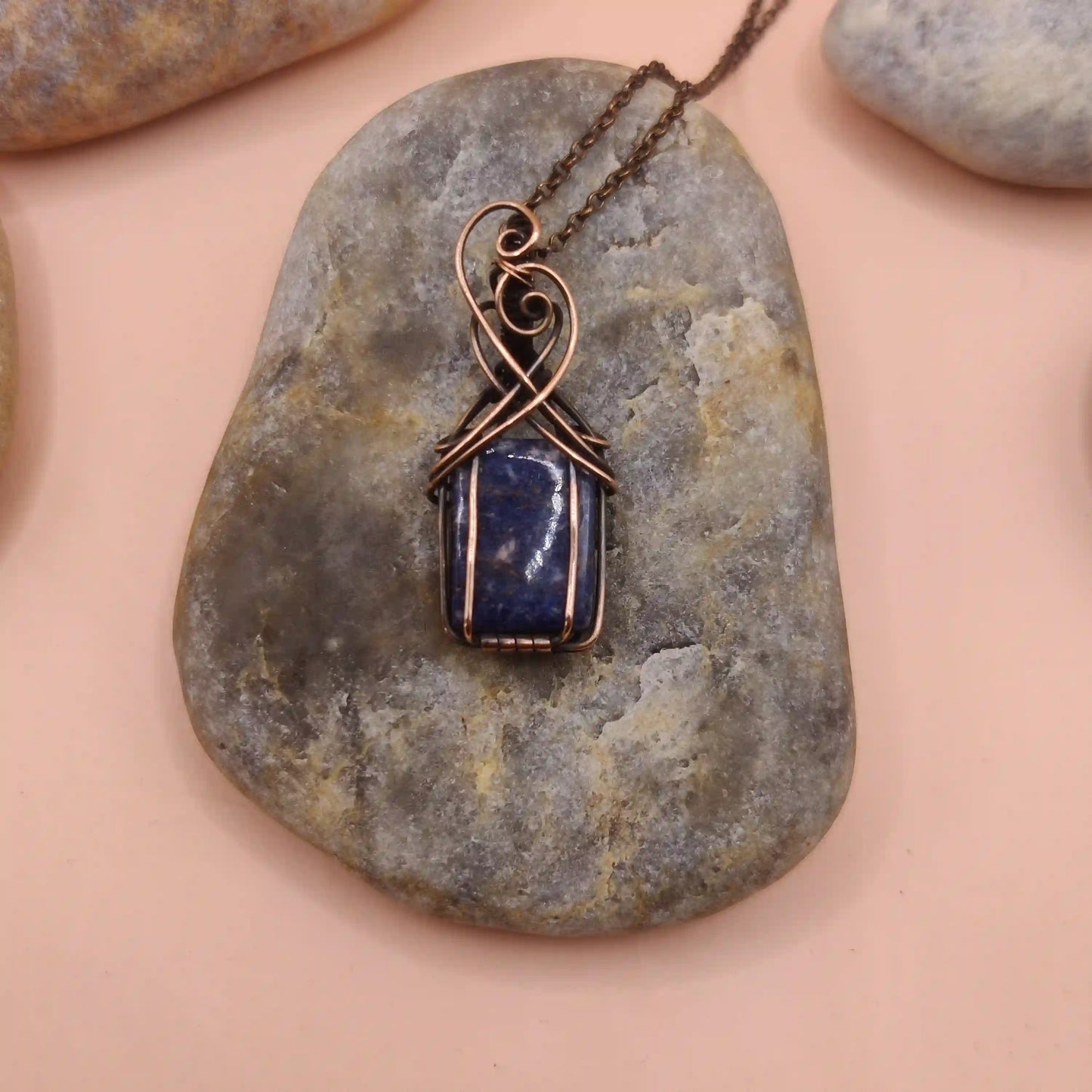 Ishana - Sodalite Necklace 004 SA7 By Sanguine Aura Handcrafted Jewellery
