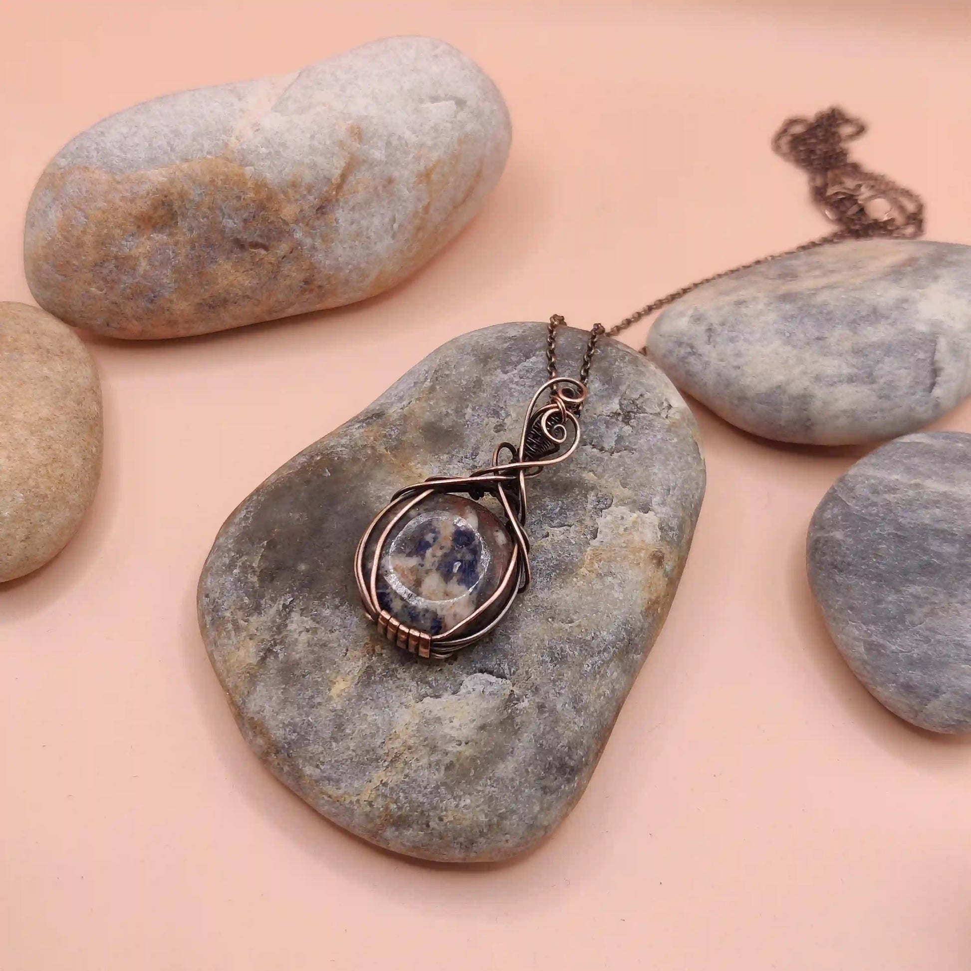 Ishana - Sodalite Necklace 005 SA1 By Sanguine Aura Handcrafted Jewellery