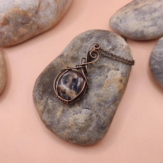 Ishana - Sodalite Necklace 005 SA2 By Sanguine Aura Handcrafted Jewellery