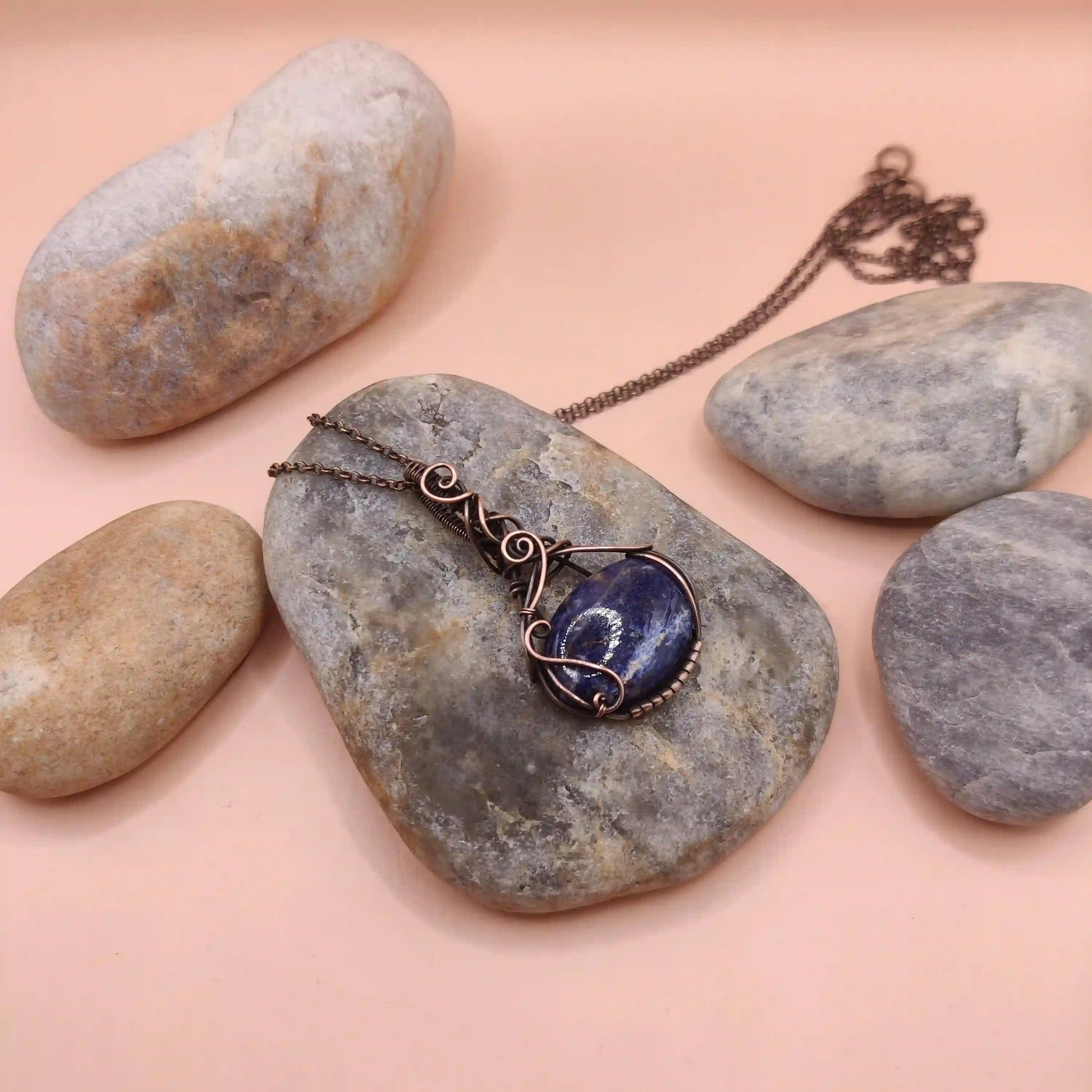 Ishana - Sodalite Necklace 006 By Sanguine Aura Handcrafted Jewellery