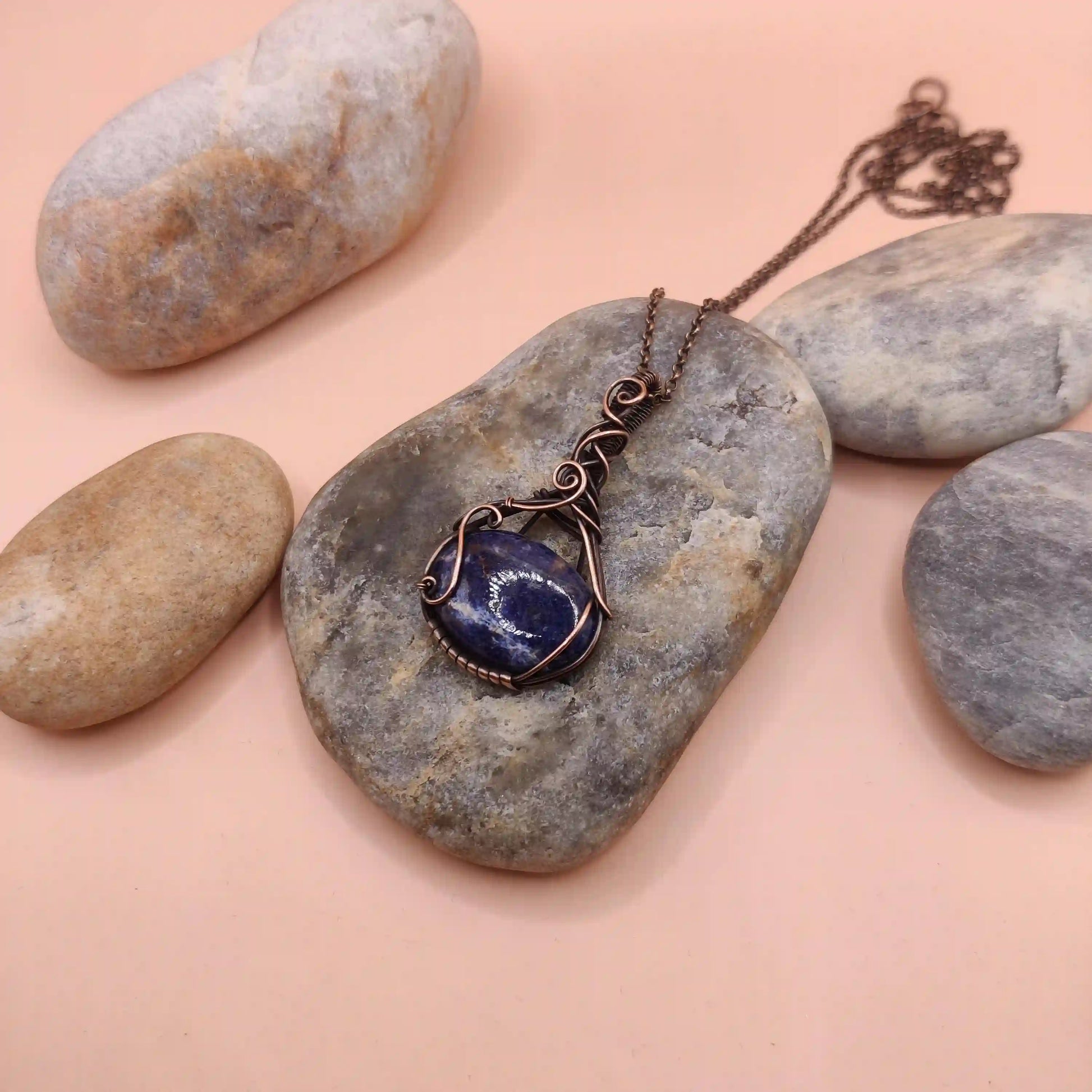 Ishana - Sodalite Necklace 006 SA1 By Sanguine Aura Handcrafted Jewellery