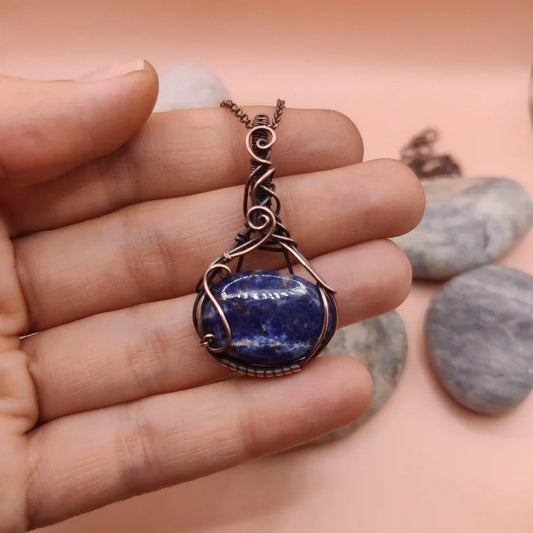 Ishana - Sodalite Necklace 006 SA2 By Sanguine Aura Handcrafted Jewellery