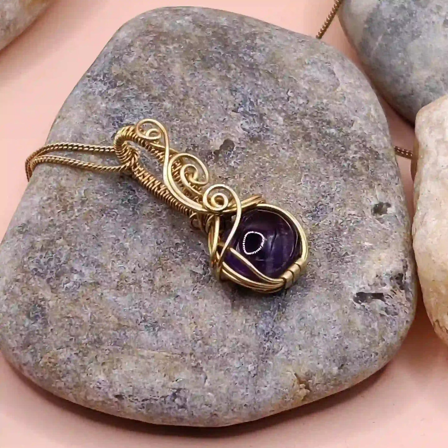 Ishana Amethyst Necklace By Sanguine Aura Handcrafted Jewellery