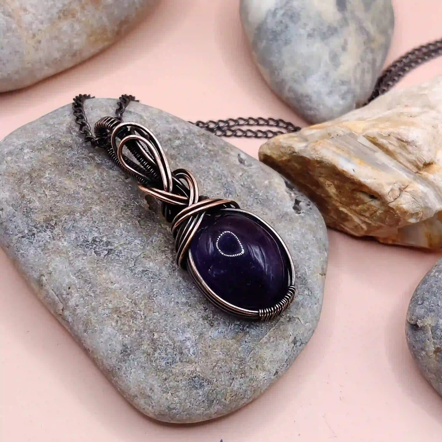 Jash- Amethyst Necklace 001 By Sanguine Aura Handcrafted Jewellery