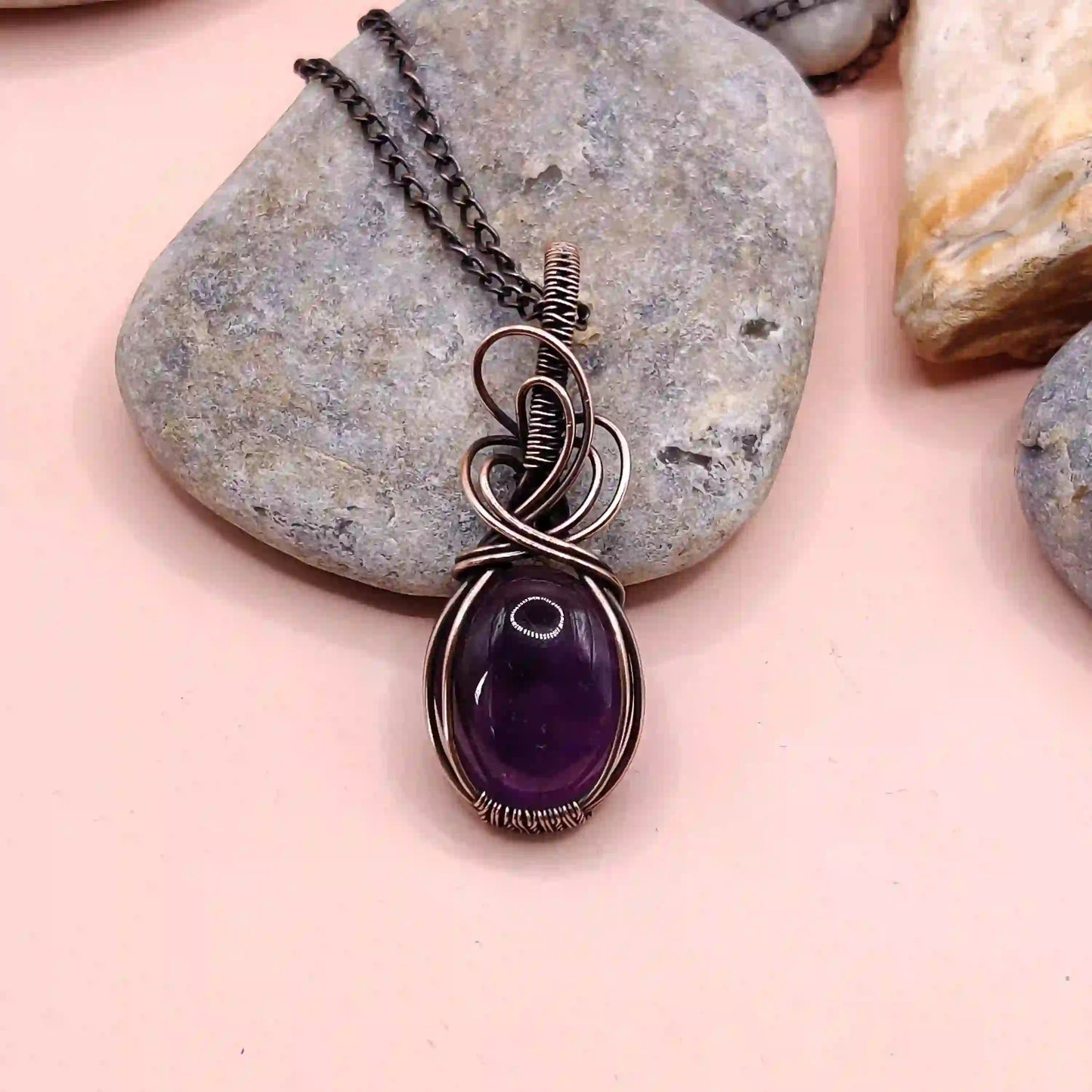 Jash- Amethyst Necklace 002 SA1 By Sanguine Aura Handcrafted Jewellery