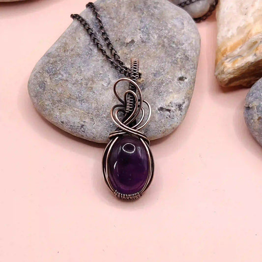 Jash- Amethyst Necklace 002 SA1 By Sanguine Aura Handcrafted Jewellery