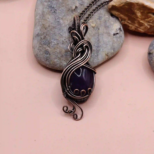 Jash- Amethyst Necklace 003 By Sanguine Aura Handcrafted Jewellery