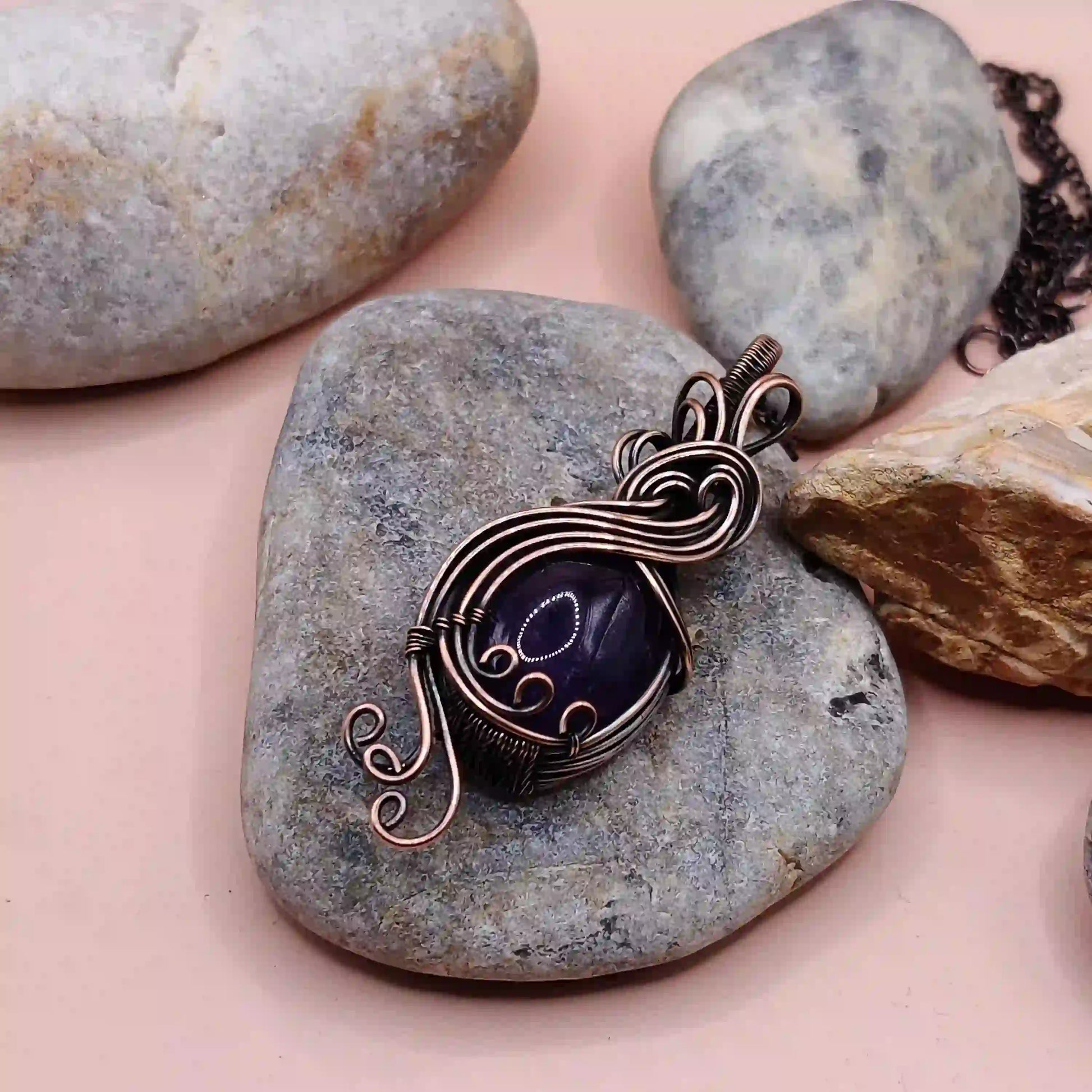 Jash- Amethyst Necklace 003 SA1 By Sanguine Aura Handcrafted Jewellery