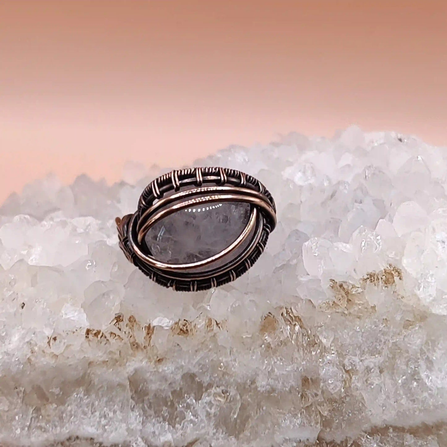 Kanta Rose Quartz Ring By Sanguine Aura Handcrafted Jewellery