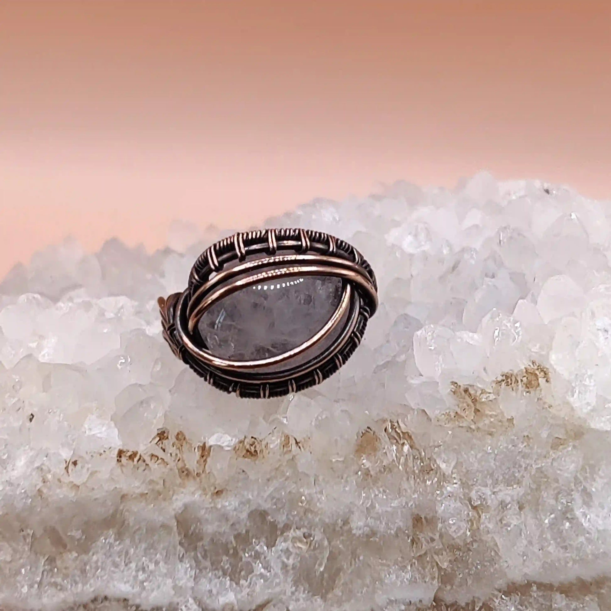 Kanta Rose Quartz Ring By Sanguine Aura Handcrafted Jewellery