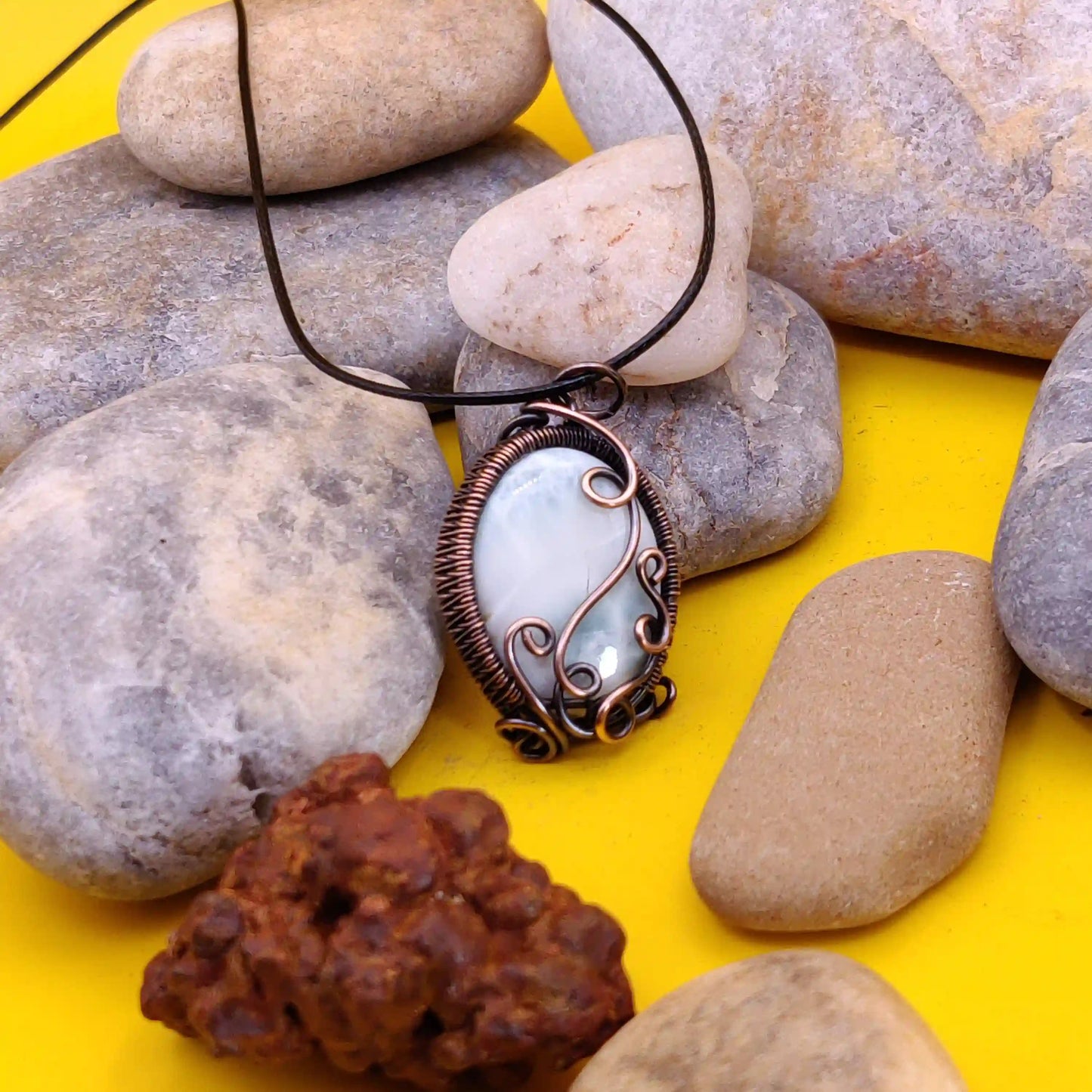 Kanti - Larimar Necklace By Sanguine Aura Handcrafted Jewellery