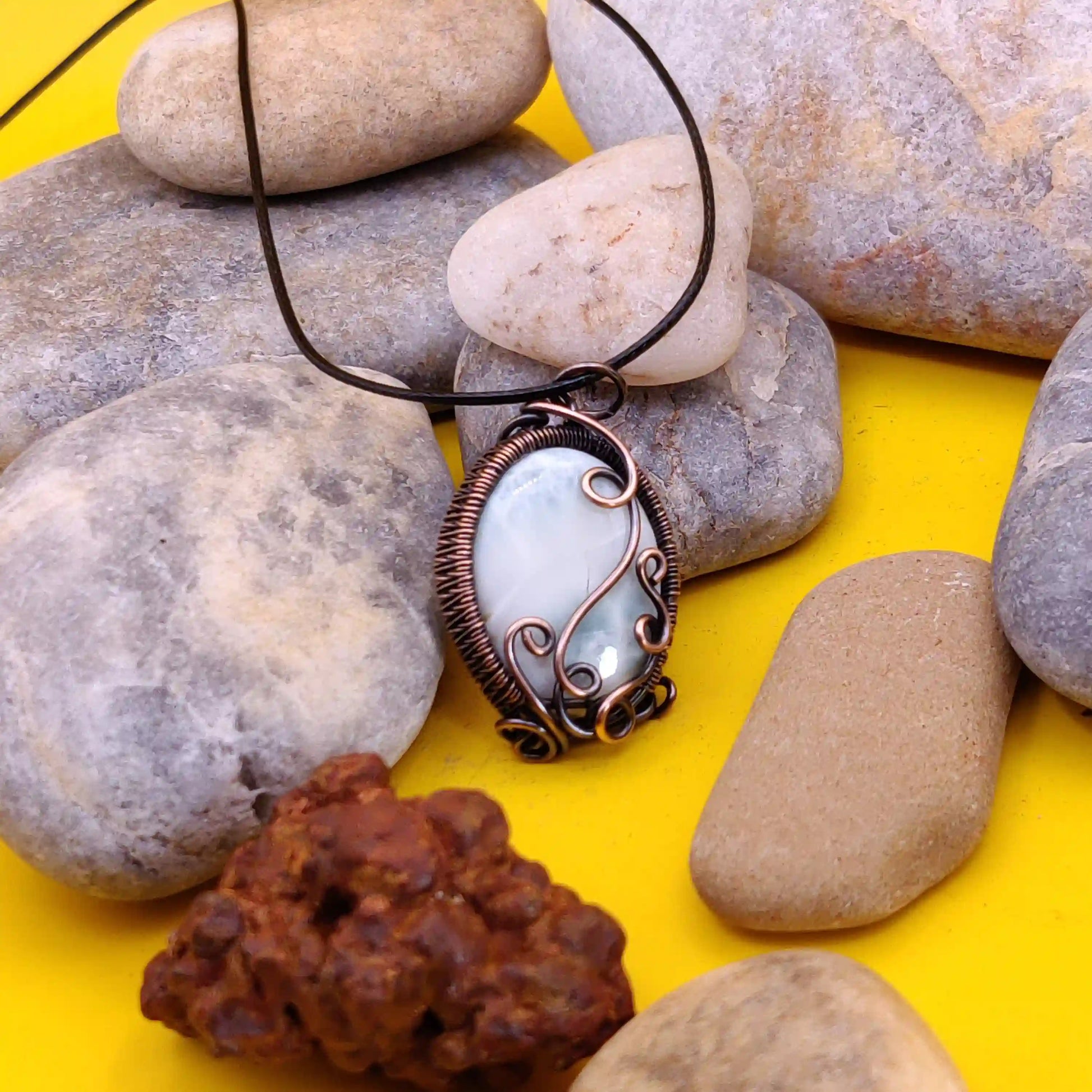 Kanti - Larimar Necklace By Sanguine Aura Handcrafted Jewellery